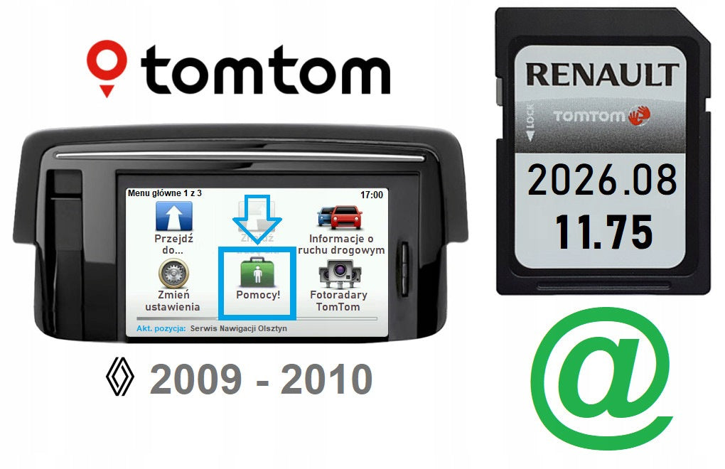 Map Renault TomTom 1175 Carminat Eu East 2026 Radar Watch Repair
