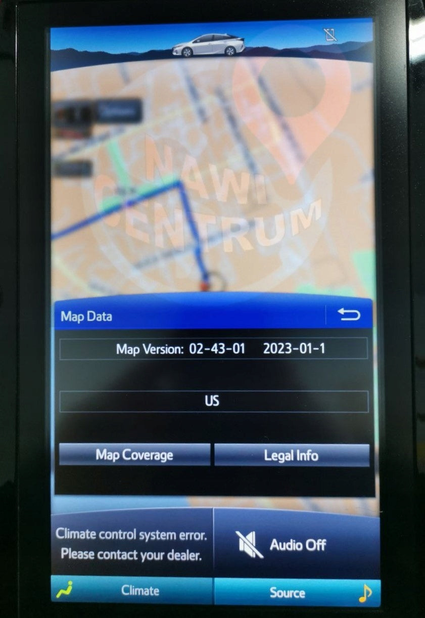 Maps 2023/2024 Europe Polish voiceover Toyota from the USA and Canada (microSD card) Manufacturer code 862710E072