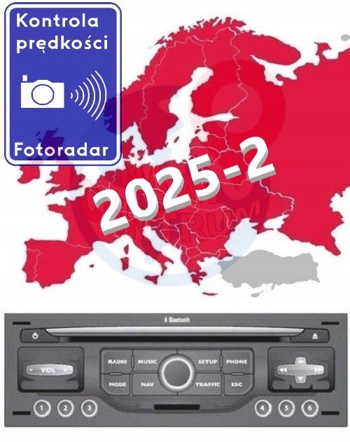 Maps 2025-2 and radars Peugeot Citroen Fiat RNEG MyWay WipNav (SD card)