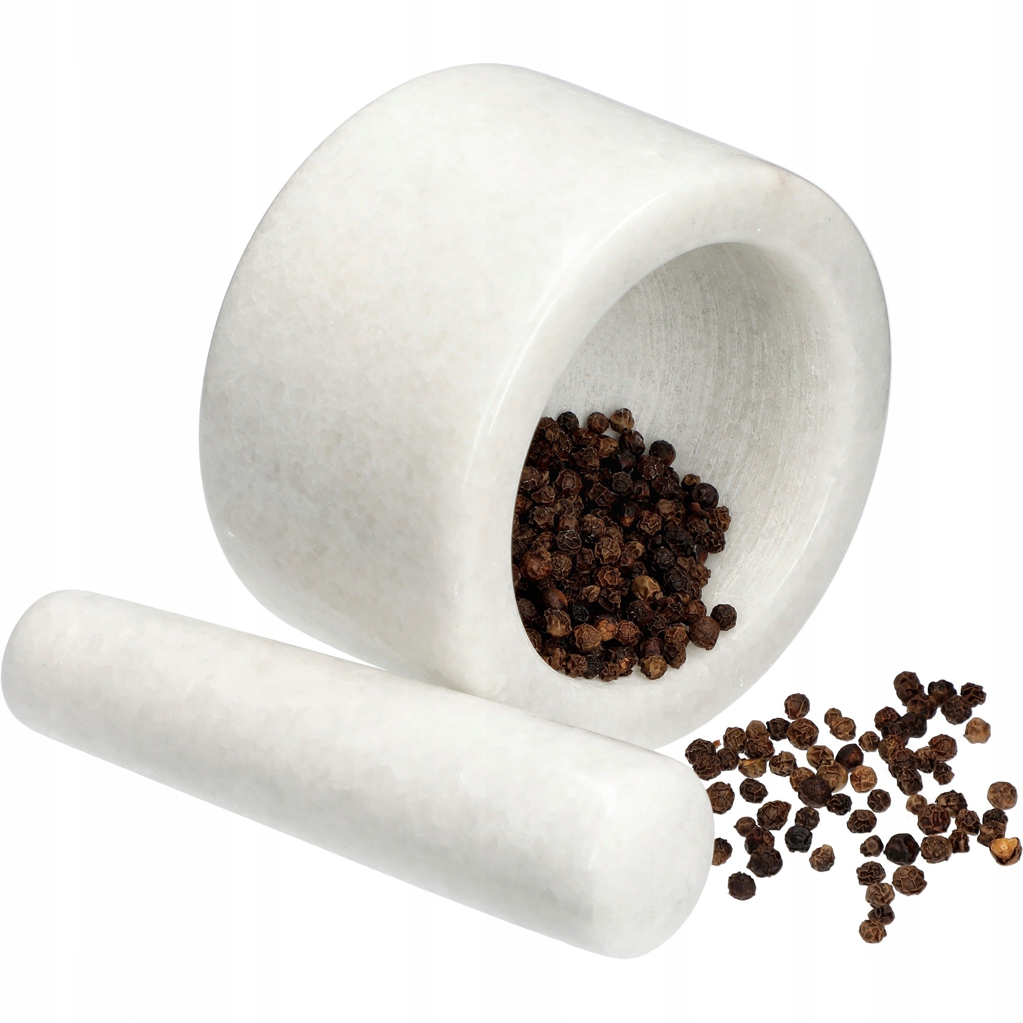 Marble kitchen mortar, white, fi 10 cm with pestle Manufacturer code 312025