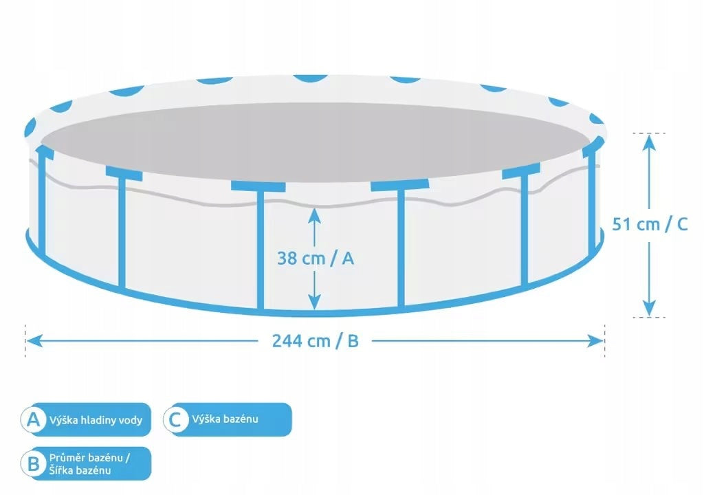 Marimex Bazén Florida 2,44 x 0,51m, bez přísl. (10340283) Brand Marimex