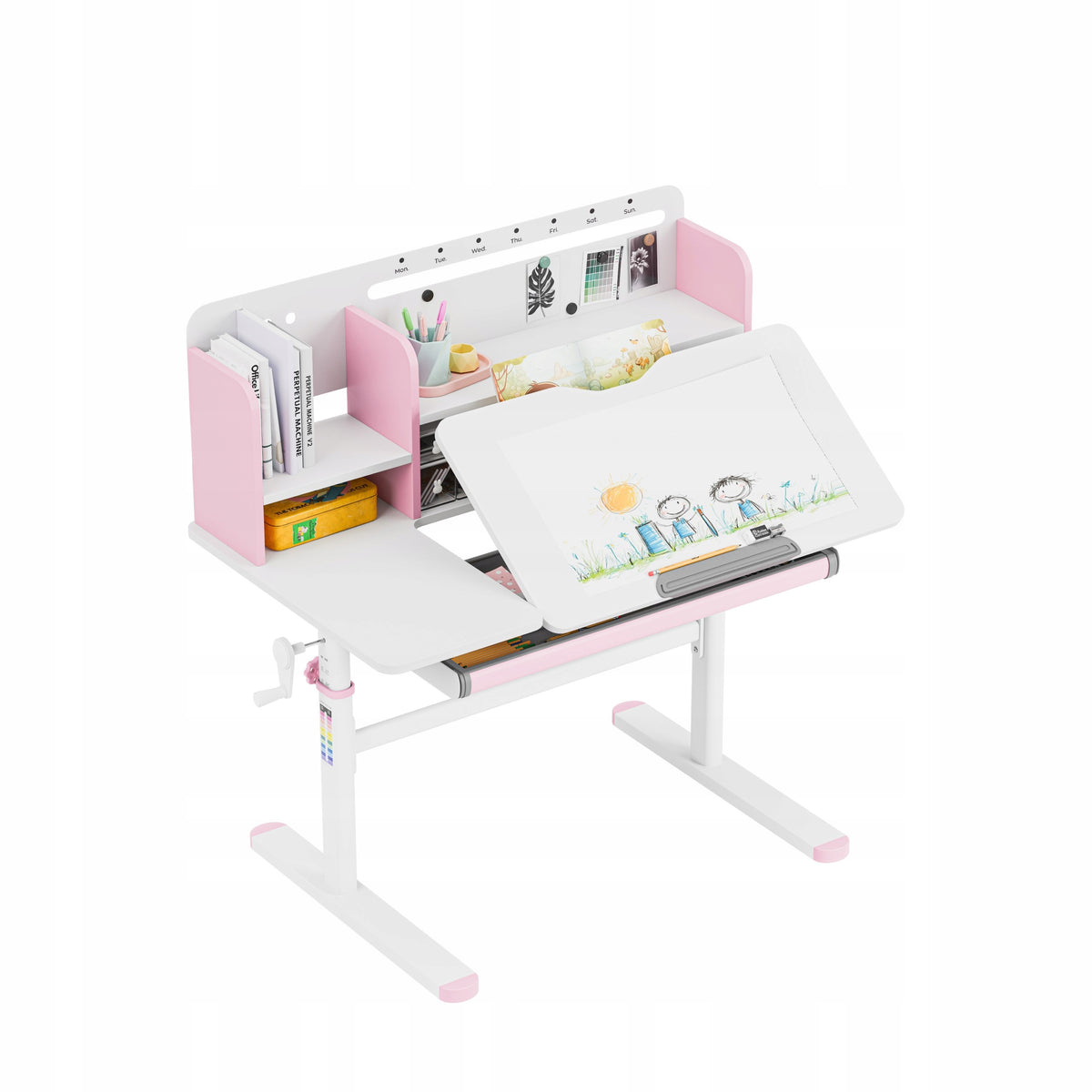 Mark Adler Children's Adjustable Desk Computer Drawer Study 5.7 Pink