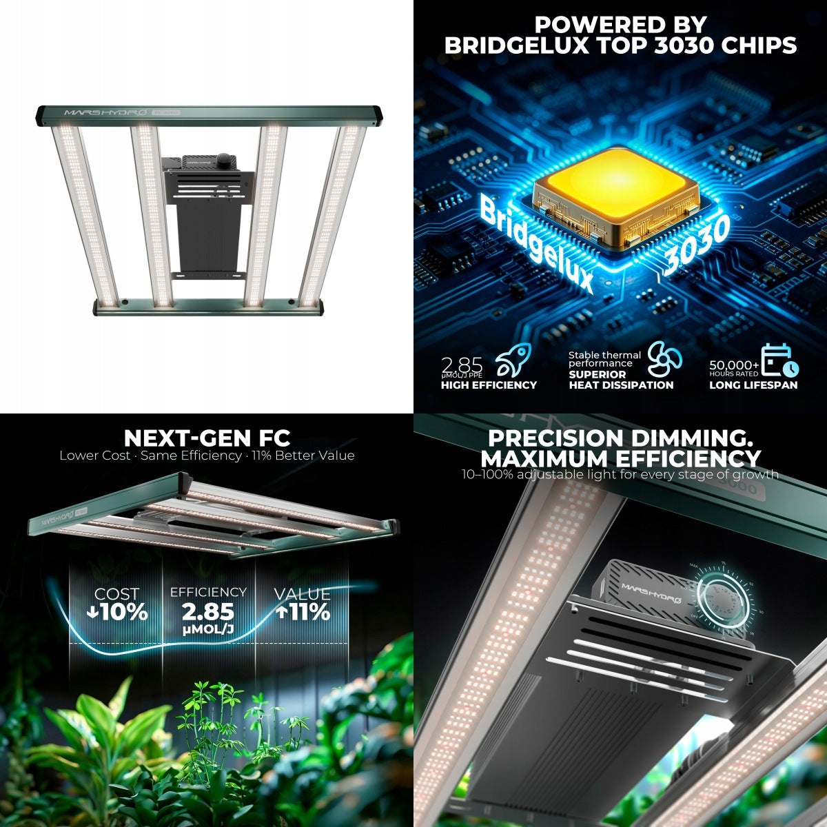 Mars Hydro 100x100x180cm Smart Growbox Grow Kit|300W EVO LED+iControl 2.0 Packaging status original