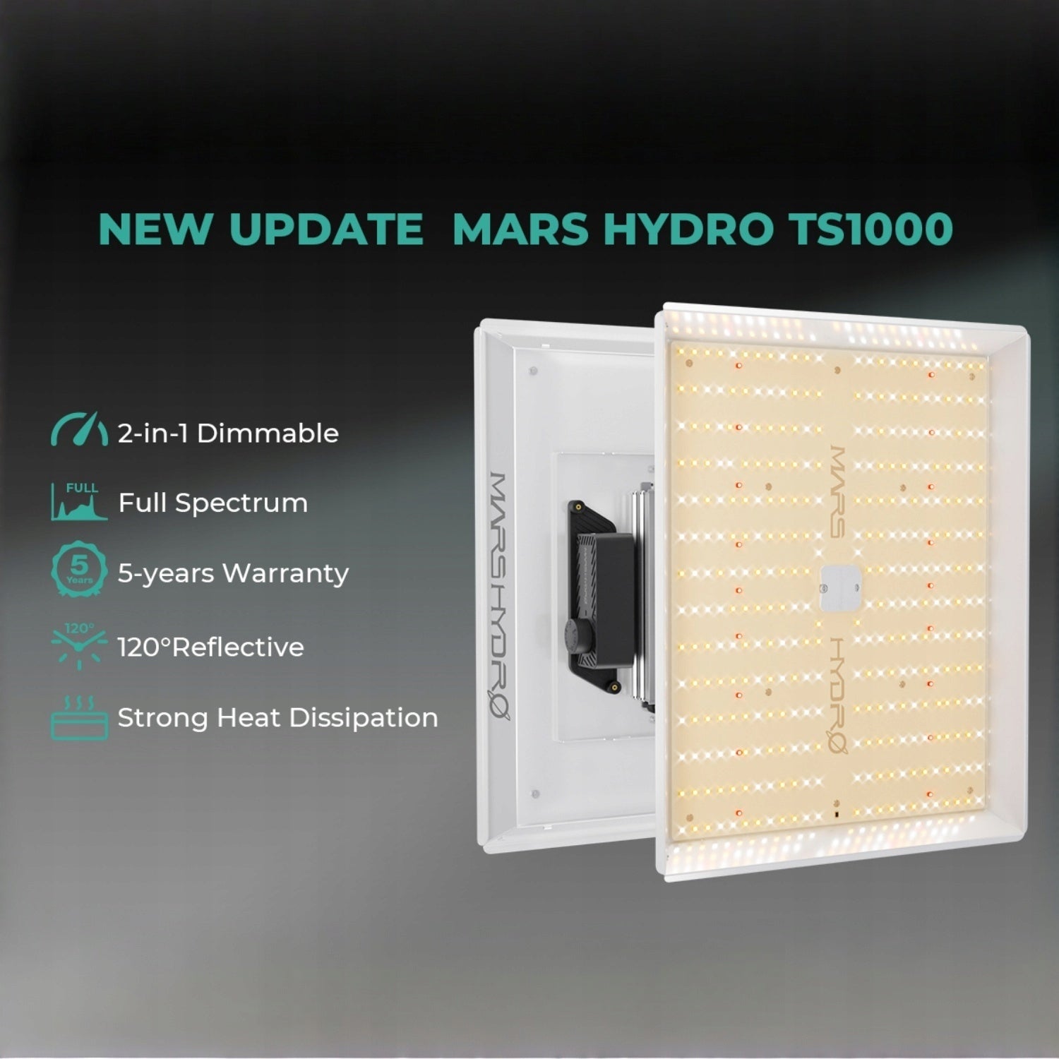 Mars Hydro TS1000 150W Dimmable LED Grow Light Full Spectrum Smart APP Wifi Energy efficiency class A