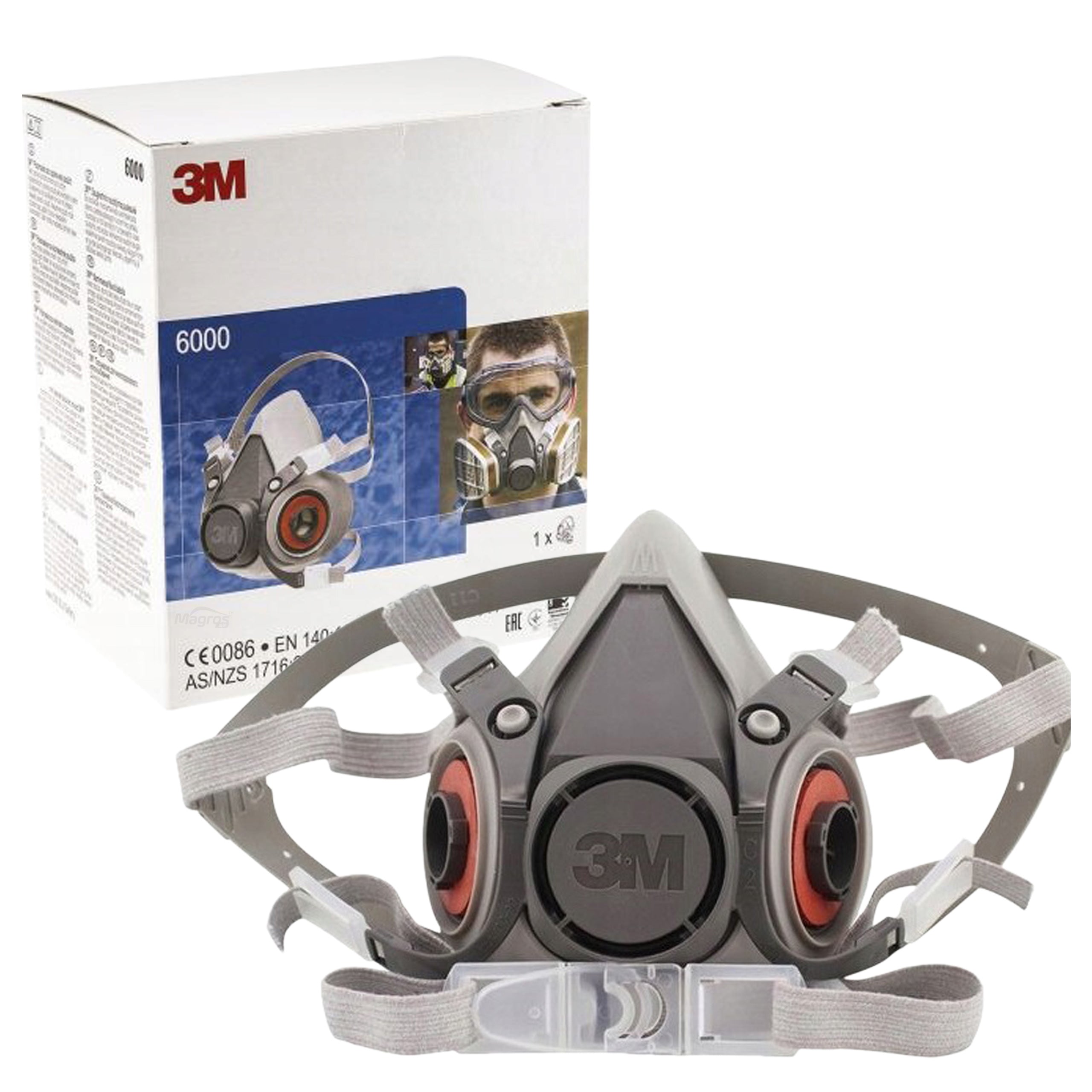 Mask 3M 6300 L for Sprays Pesticides Herbicides Original Half Mask 3M Oryg