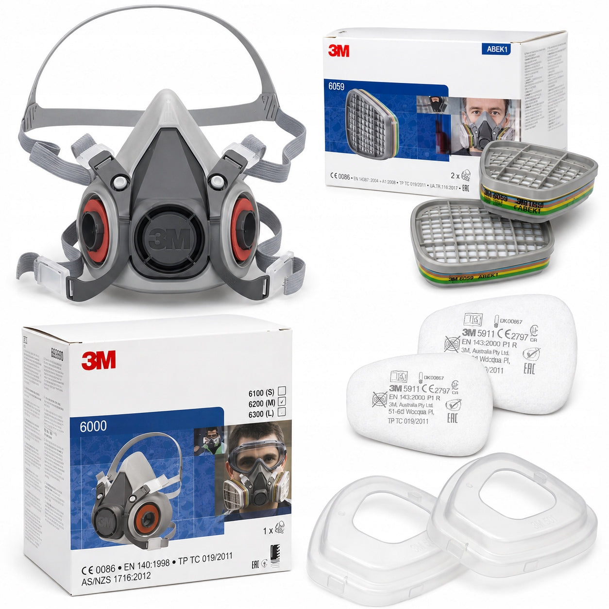 Mask 3M 6300 with Absorbers 3M 6059, 5911, 501 ORIGINAL
