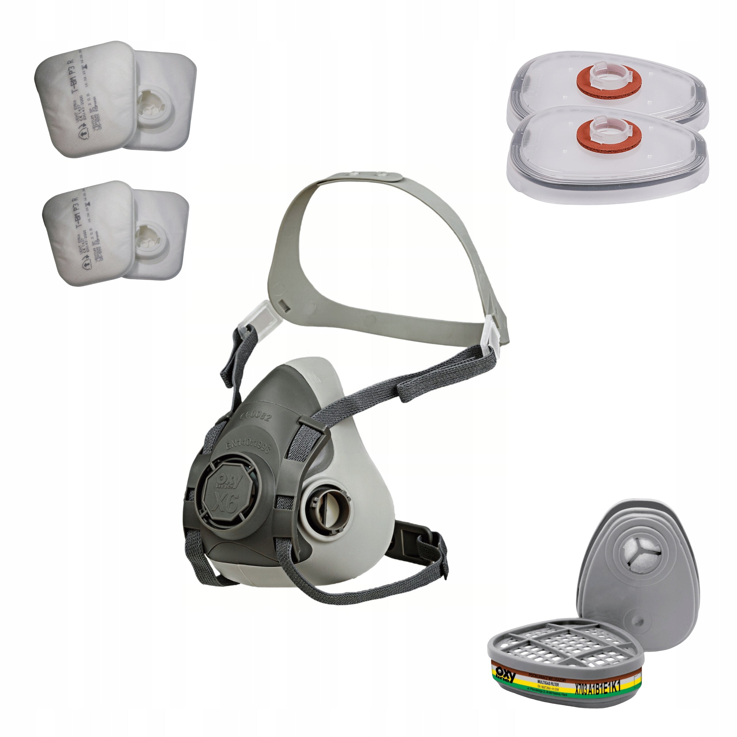 Mask Chemical Half Mask for Sprays OxyPro set for FARMERS BEEKEEPERS Manufacturer code ZX6MABEK1TBMP3-f