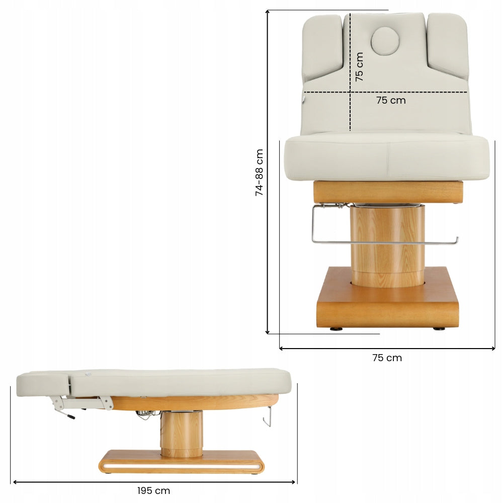 Massage Bed Electric Heated Cosmetic Table For Rehabilitation Frame material wood