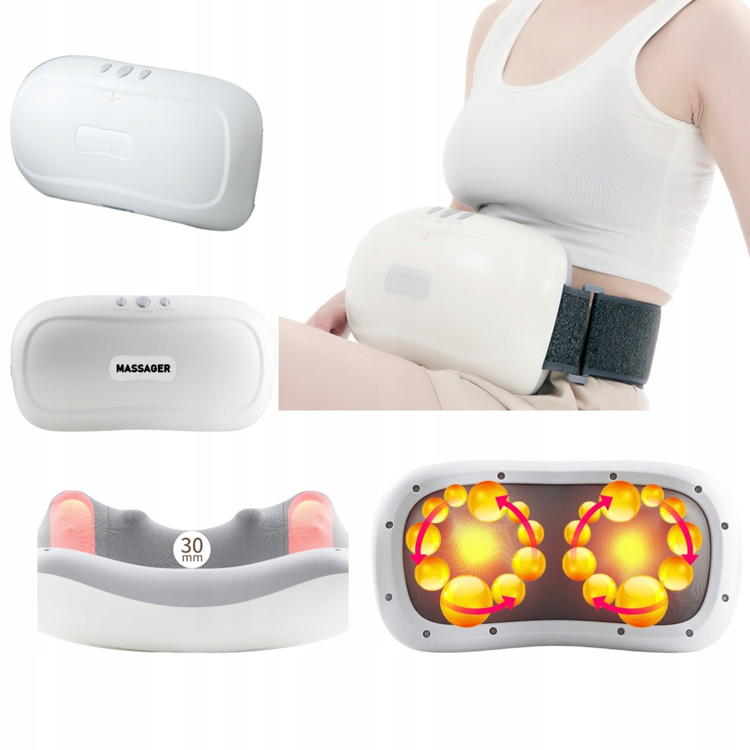 Massage Belt Wireless Body Hip Back Massager with Heating For Massage
