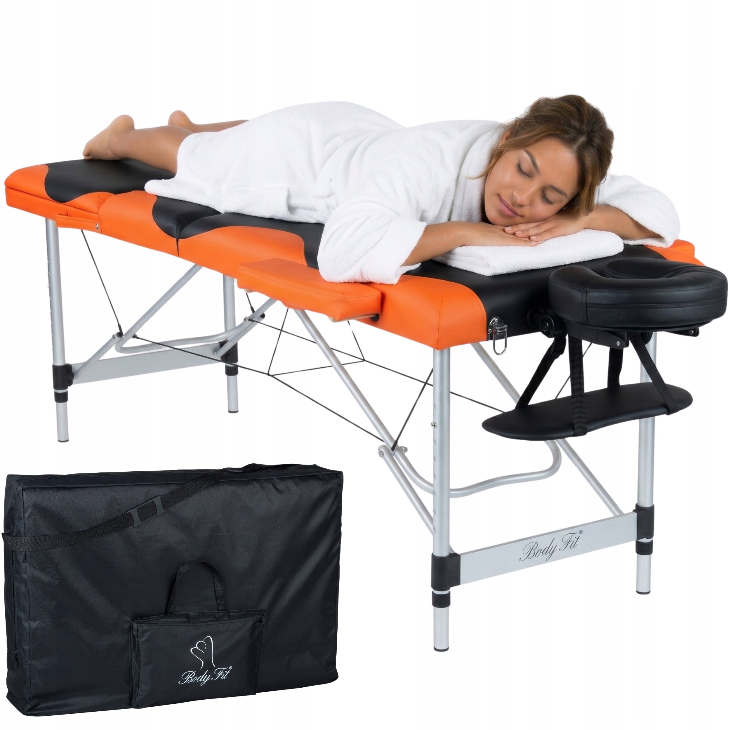 Massage Cosmetic Bed BODYFIT Folding Aluminum 3 Segment +Bag