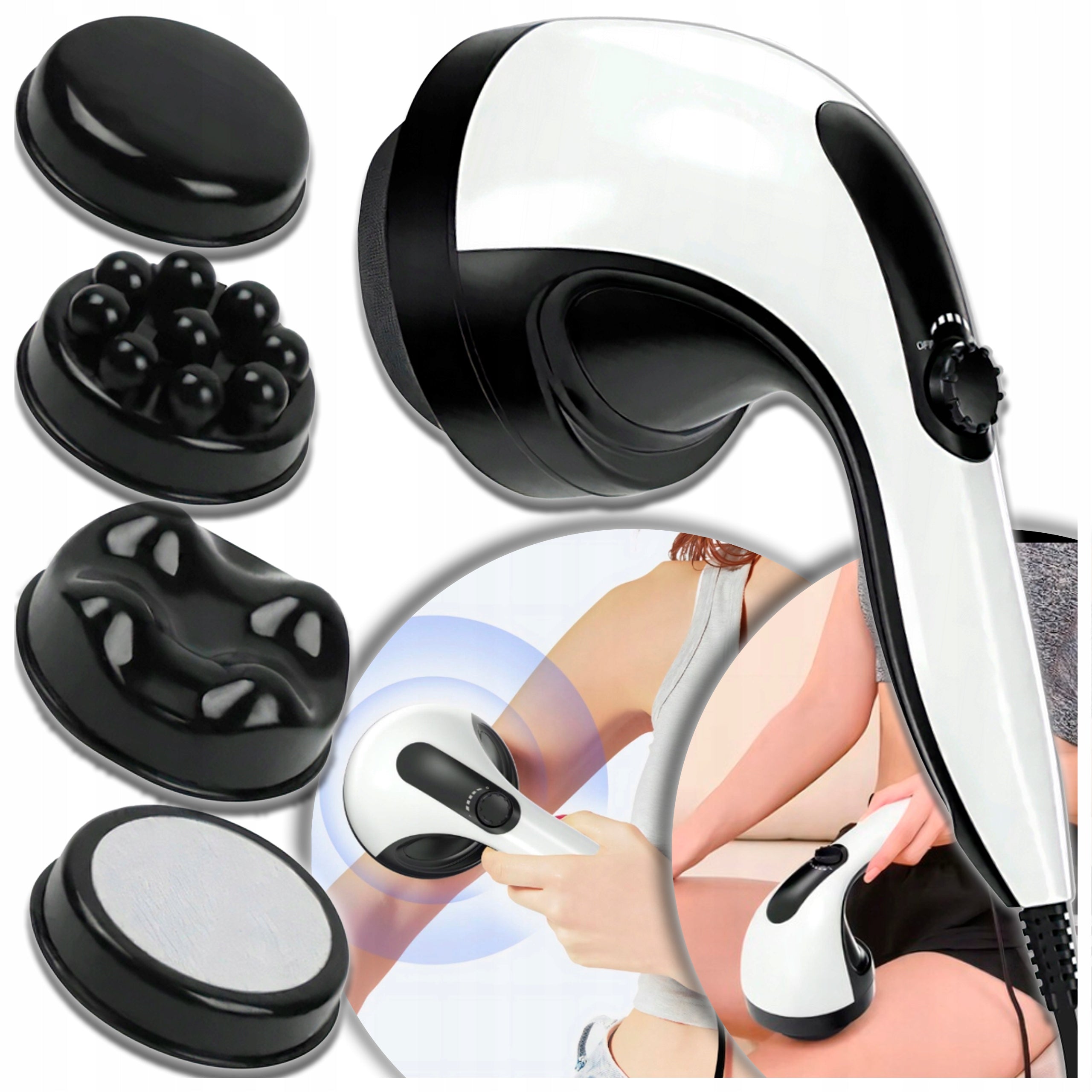 Massage Gun Anti-Cellulite Body Back Leg Neck Face 4in1