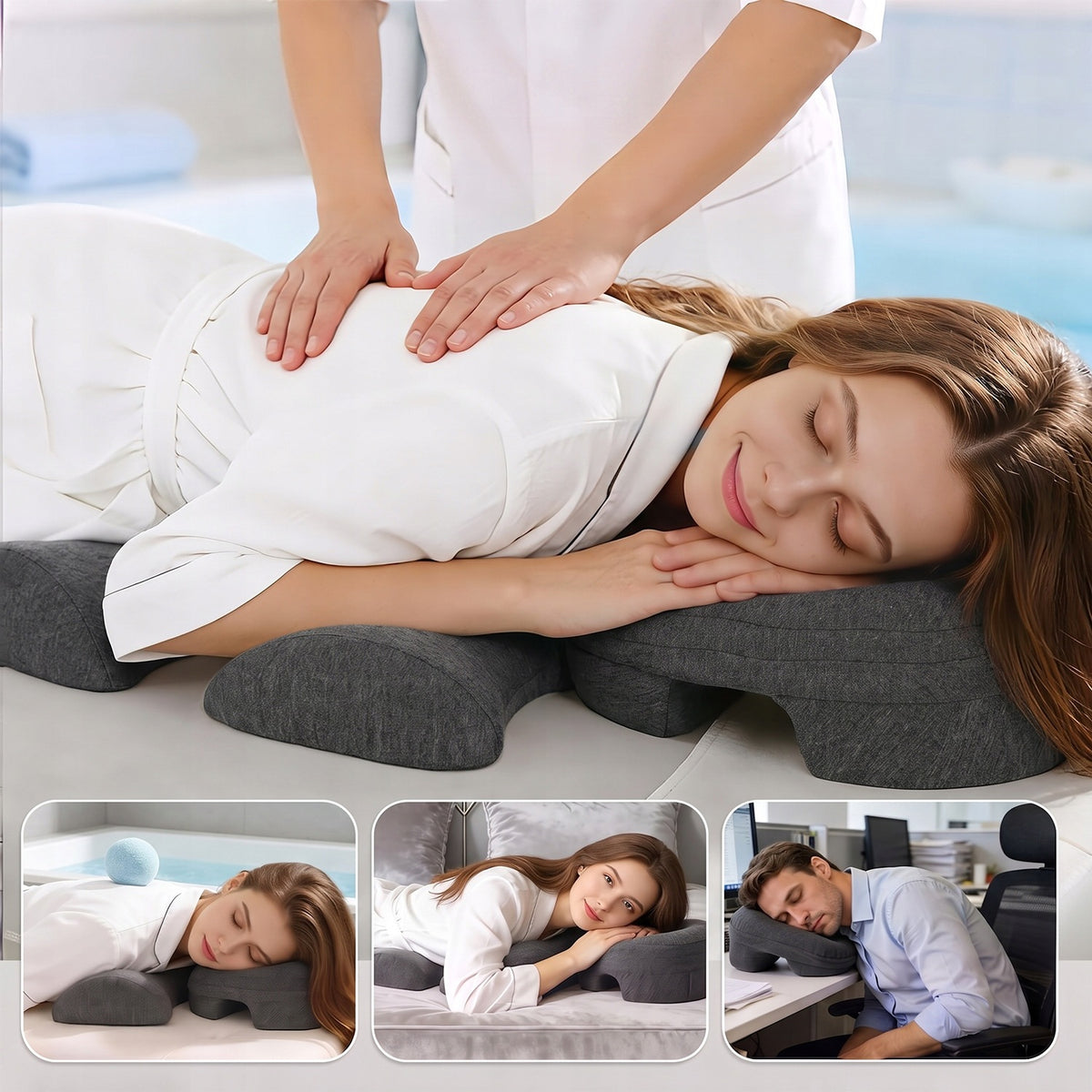 Massage Headrest Set, Massage Pillow for Chest and Face Brand no brand