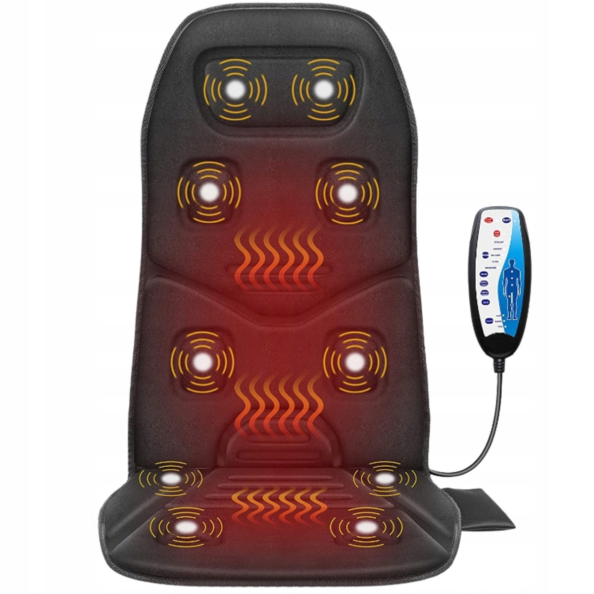 Massage Mat Massager Black Massage Heating Comfier CF-2606 10 Motors