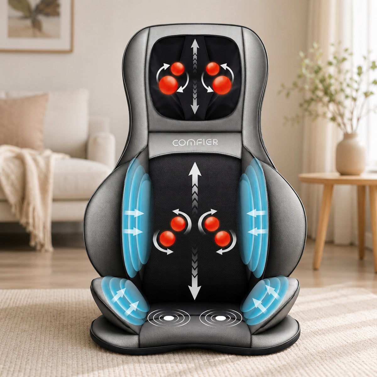 Massage Mat Massager with Heating 2D/3D Comfier CF-2309a Black SHIATSU Packaging status original