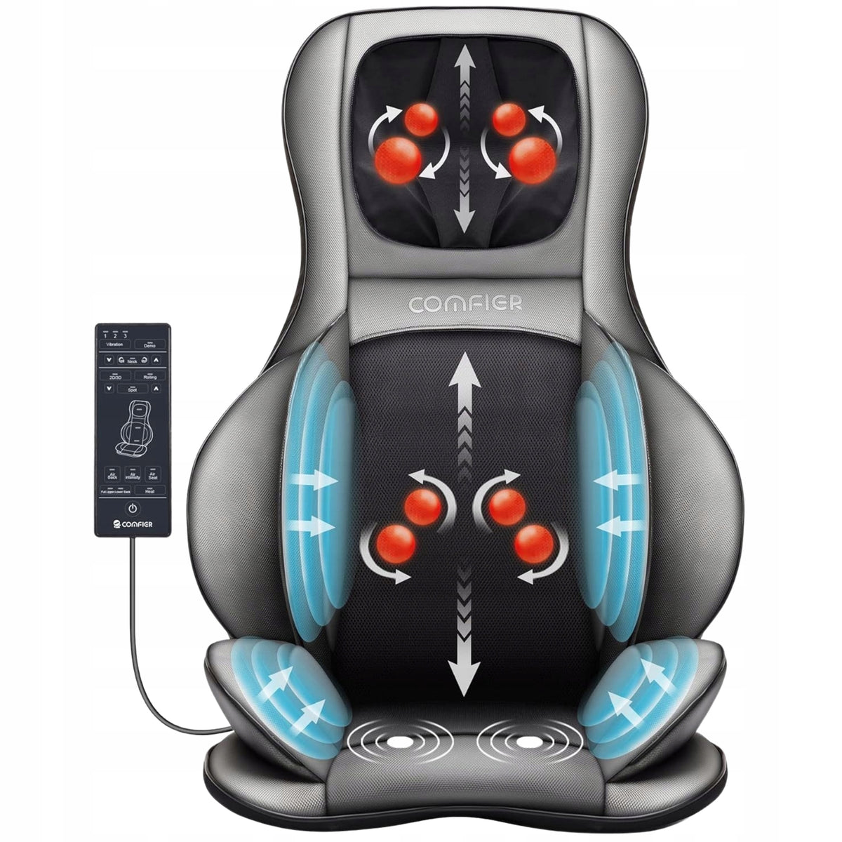 Massage Mat Massager with Heating 2D/3D Comfier CF-2309a Black SHIATSU