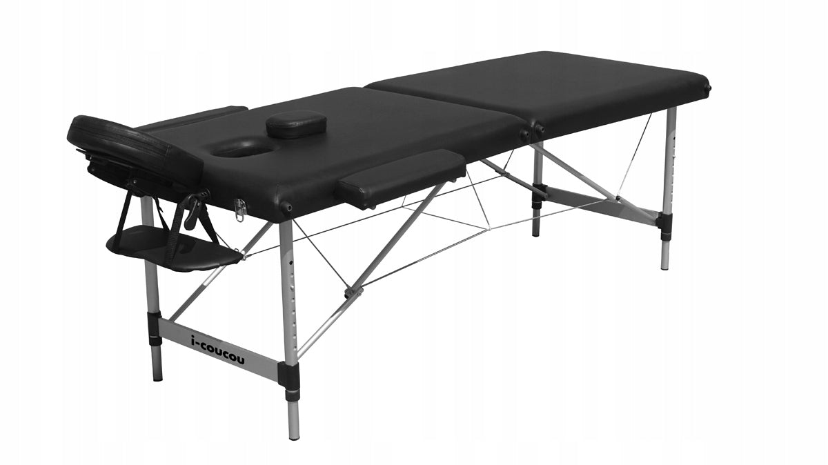 Massage Table Folding Bed Couch Cover 2-Segment Folding Alu Tabletop width 60 cm