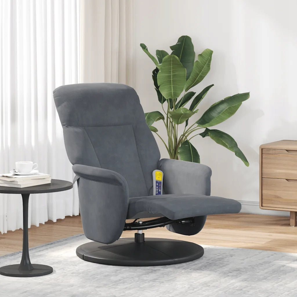 Massage chair folding, 360° rotation, velvet, dark grey, 71x91x105, Brand no brand