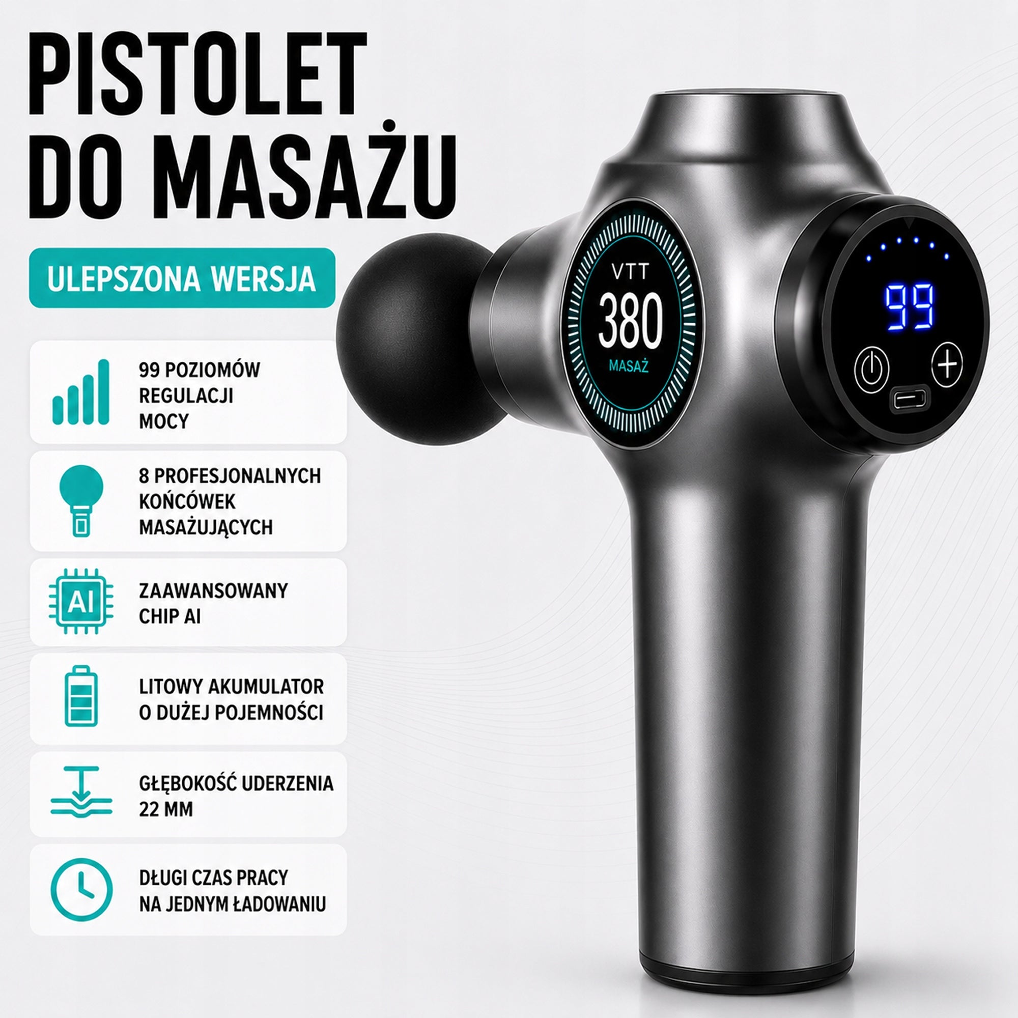 Massage gun 8 tips case LV20