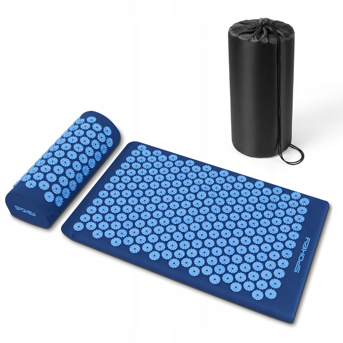 Massage mat with pillow Spokey AKUMAT with spikes stimulating muscles