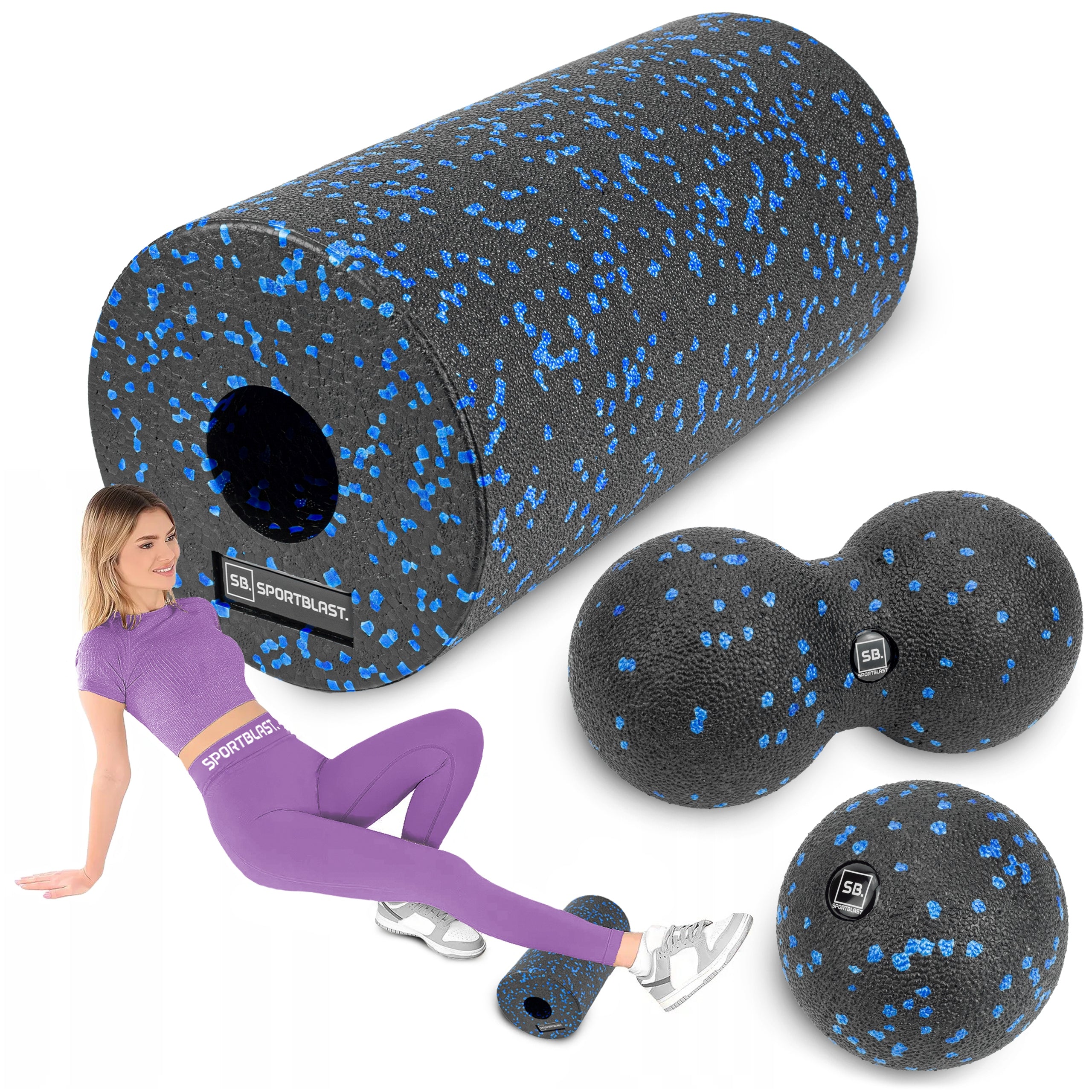 Massage set EPP ROLLER BALL DUOBALL 3in1 FITNESS CROSFIT