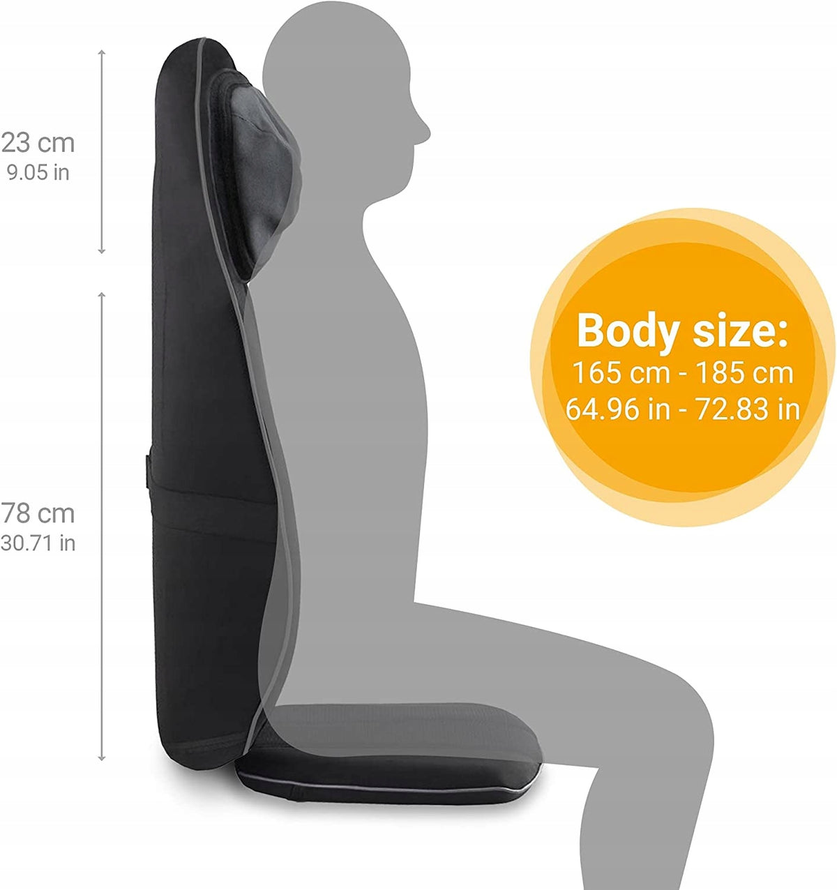 Massager Mat Massage Seat Heated Med Pro Color black