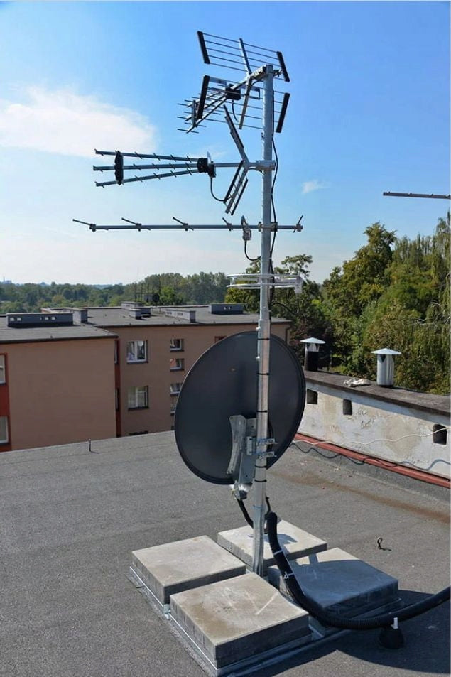 Mast 1,2m Non-Invasive Roof Holder Terrace for Antennas SAT TV FM Camera CCTV EAN (GTIN) 5904378621964