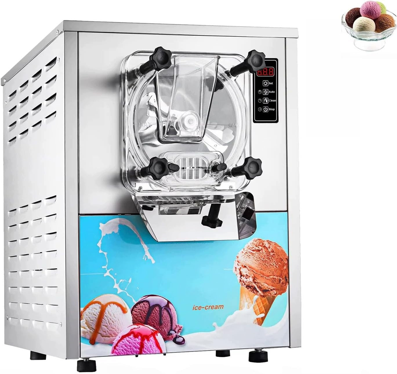 Maszyna do lodów twardych 16-20 l/h 1400 W 3 smaki Maszyna do lodów