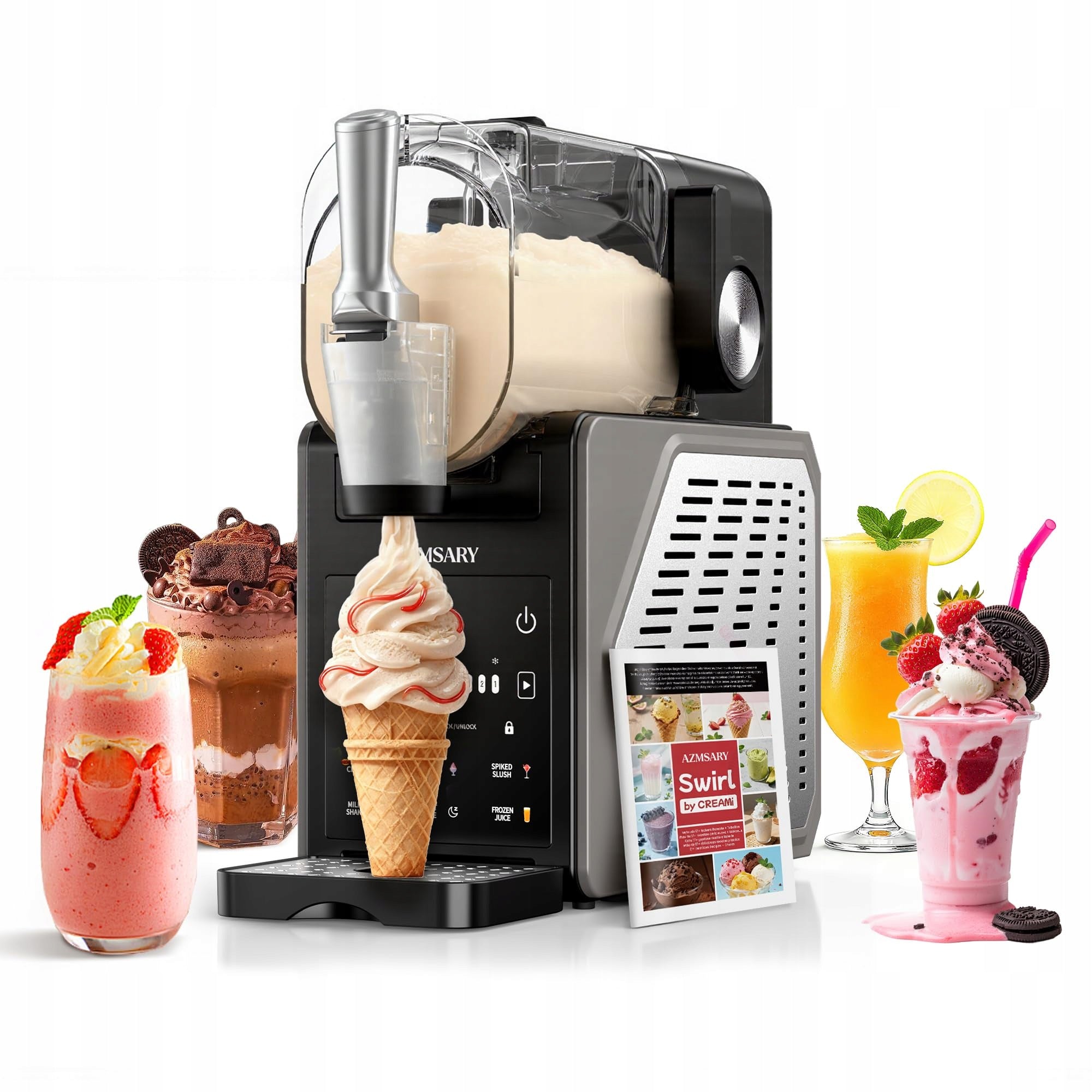 Maszyna do slushie 2,5L do lodów granita LED 6 programów bez lodu
