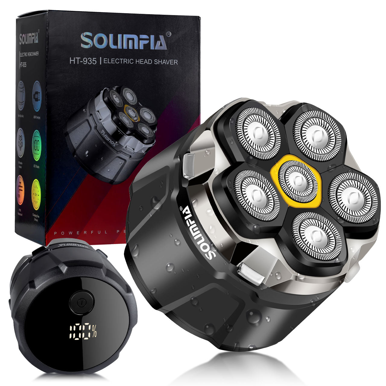 Maszynka do golenia SOLIMPIA HT-935 Golarka do głowy 6 ostrzy IPX6