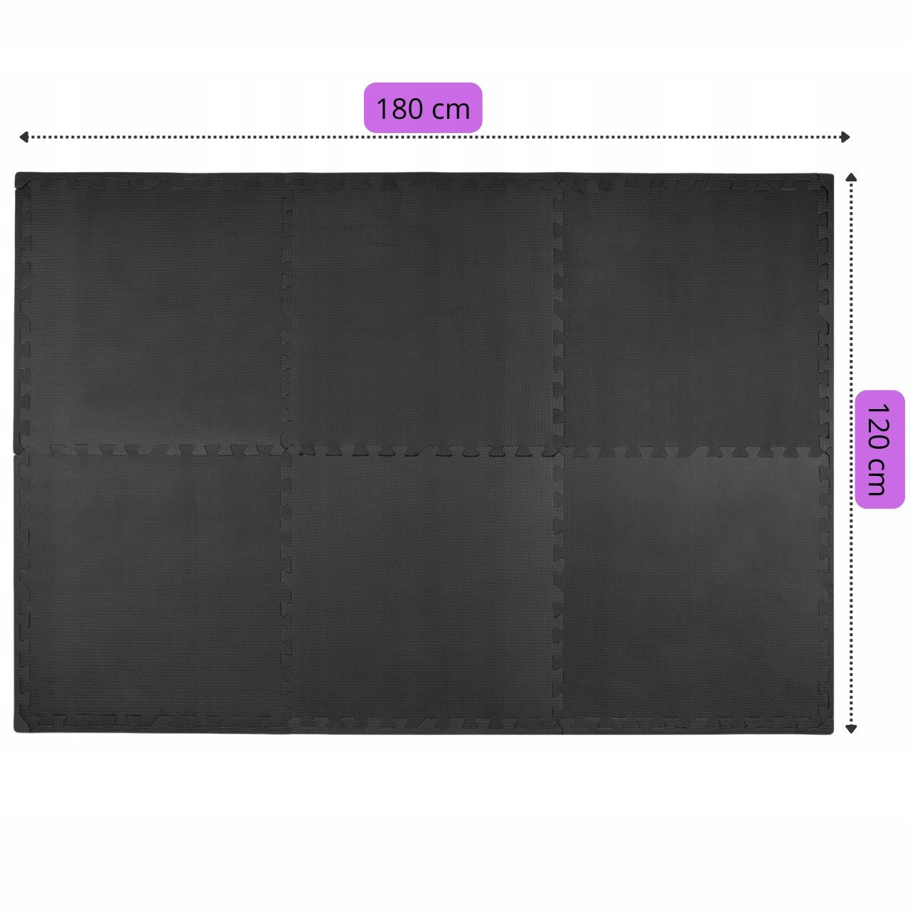 Mat Puzzle XXL Under Exercise Equipment Protective Gym 6 pcs. 2.16m2 Packaging status original