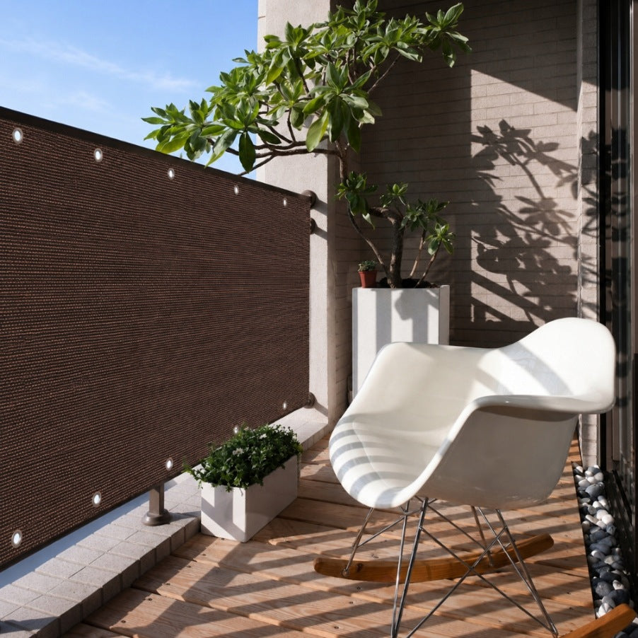Mat balcony cover for terrace fence shading net brown 0,9×5 m Packaging status original