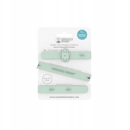 Matchstick Monkey silicone pendant long for trolley 55 cm MAXI Mint Green