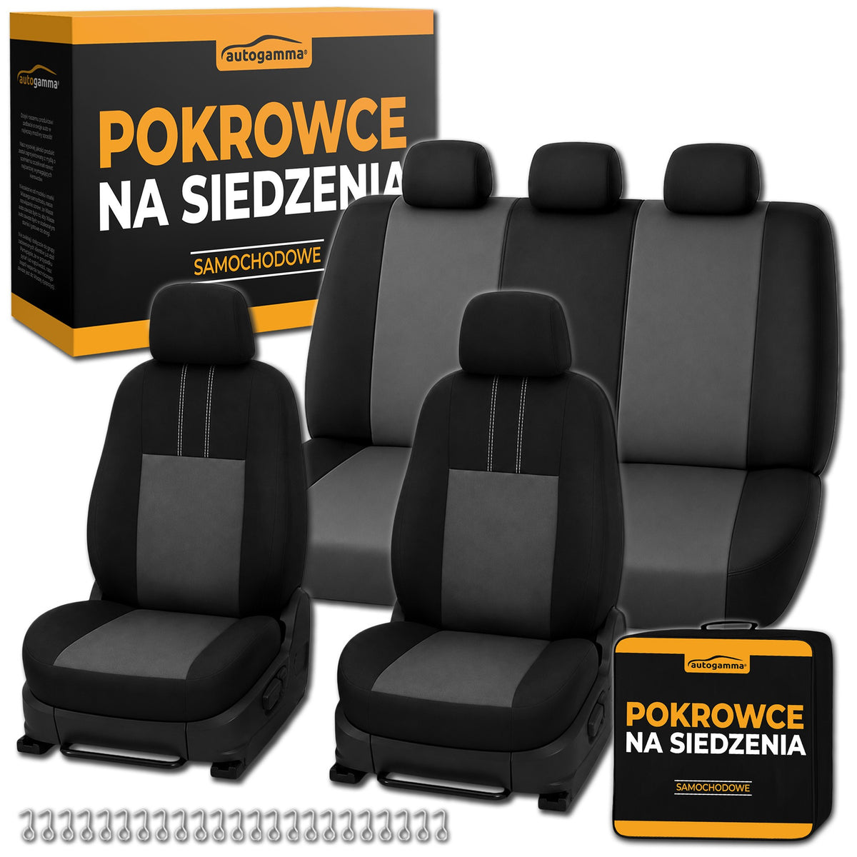 Material Covers for Car Seats Set Front Rear