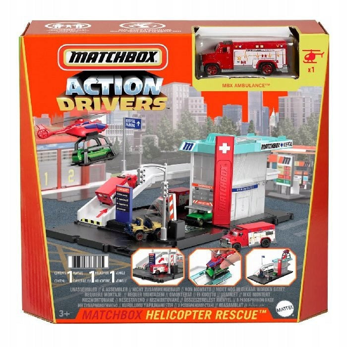 Mattel Matchbox Toys Action Drivers Helicopter Rescue GVY83