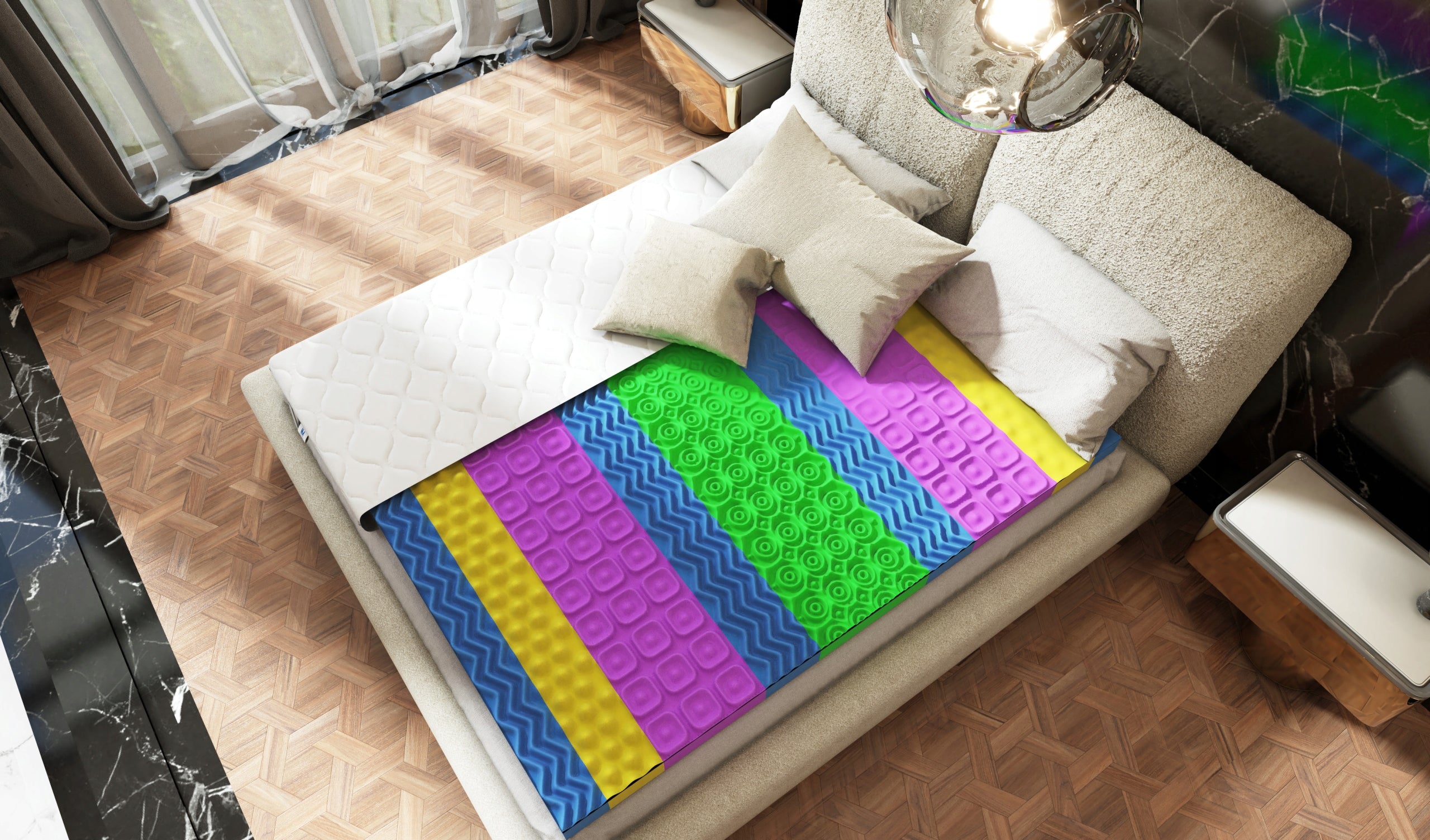 Mattress 120x200 topper Venerdi Black 7 cm topper H3 massage EAN (GTIN) 5903689151573