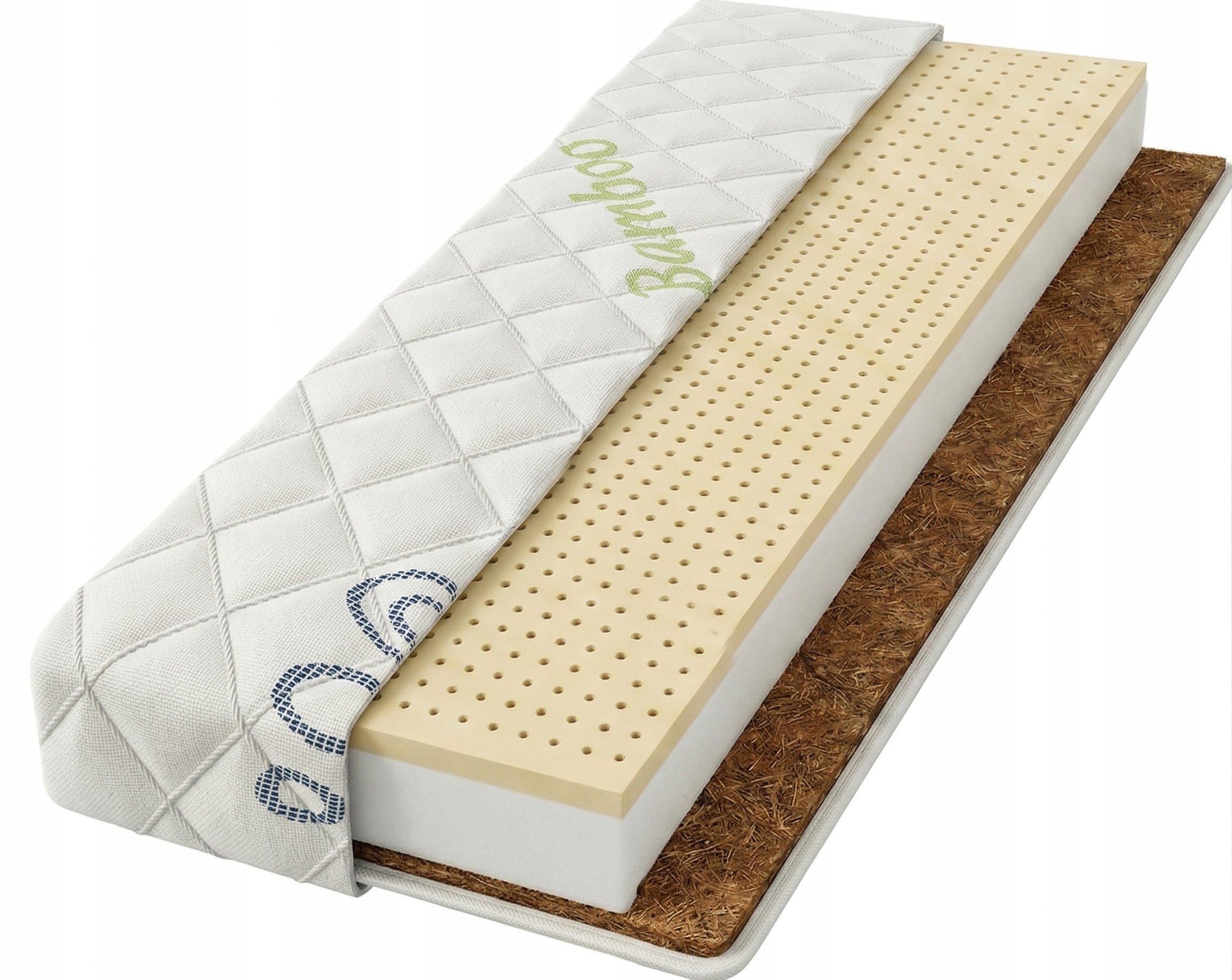 Mattress 120x60 cots Latex Foam Coconut Bamboo H2/H3 Anti-allergic Packaging status original