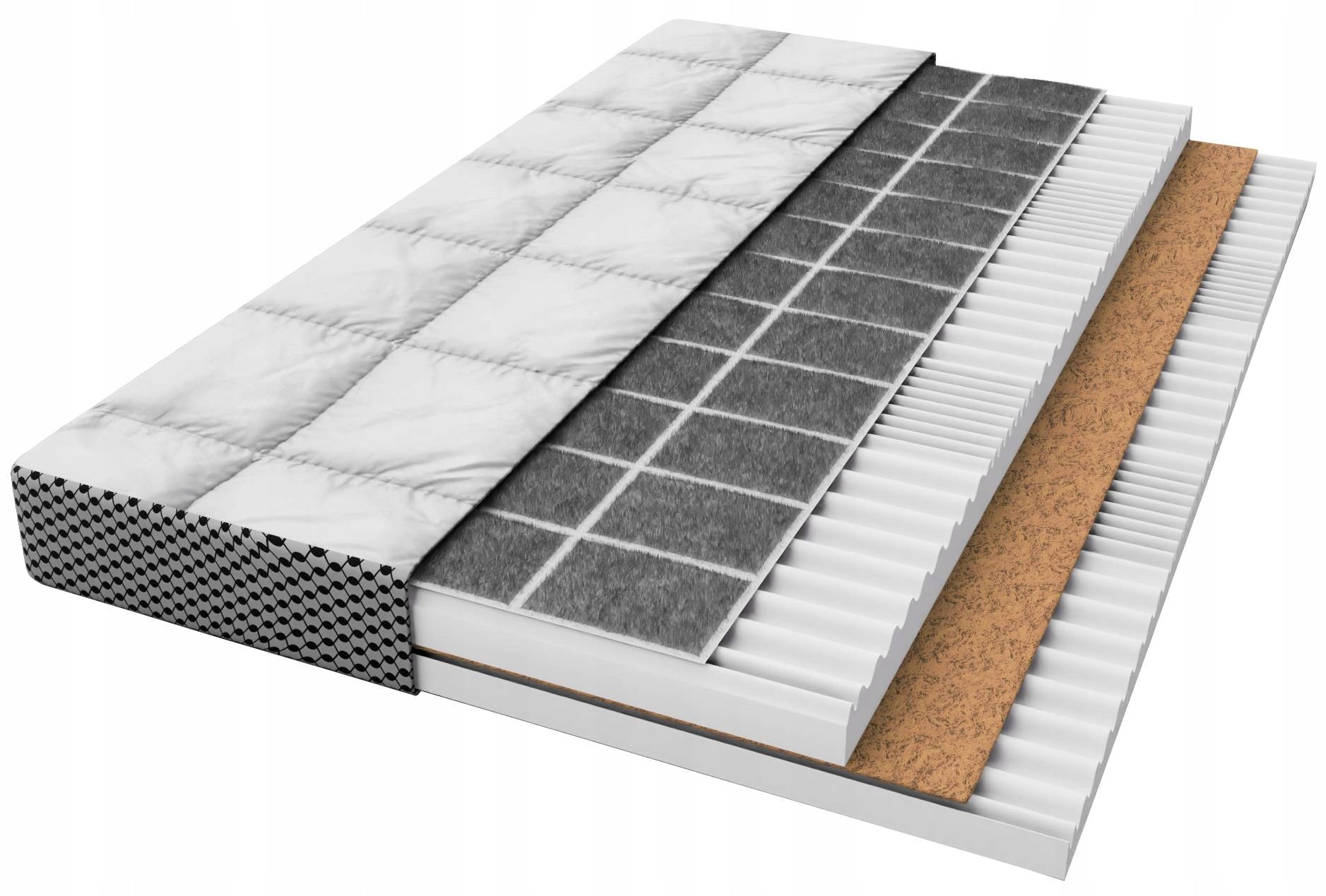 Mattress 120x60 x12cm Buckwheat Foam Coconut AERO PREMIUM LUX Zone Modular Packaging status original