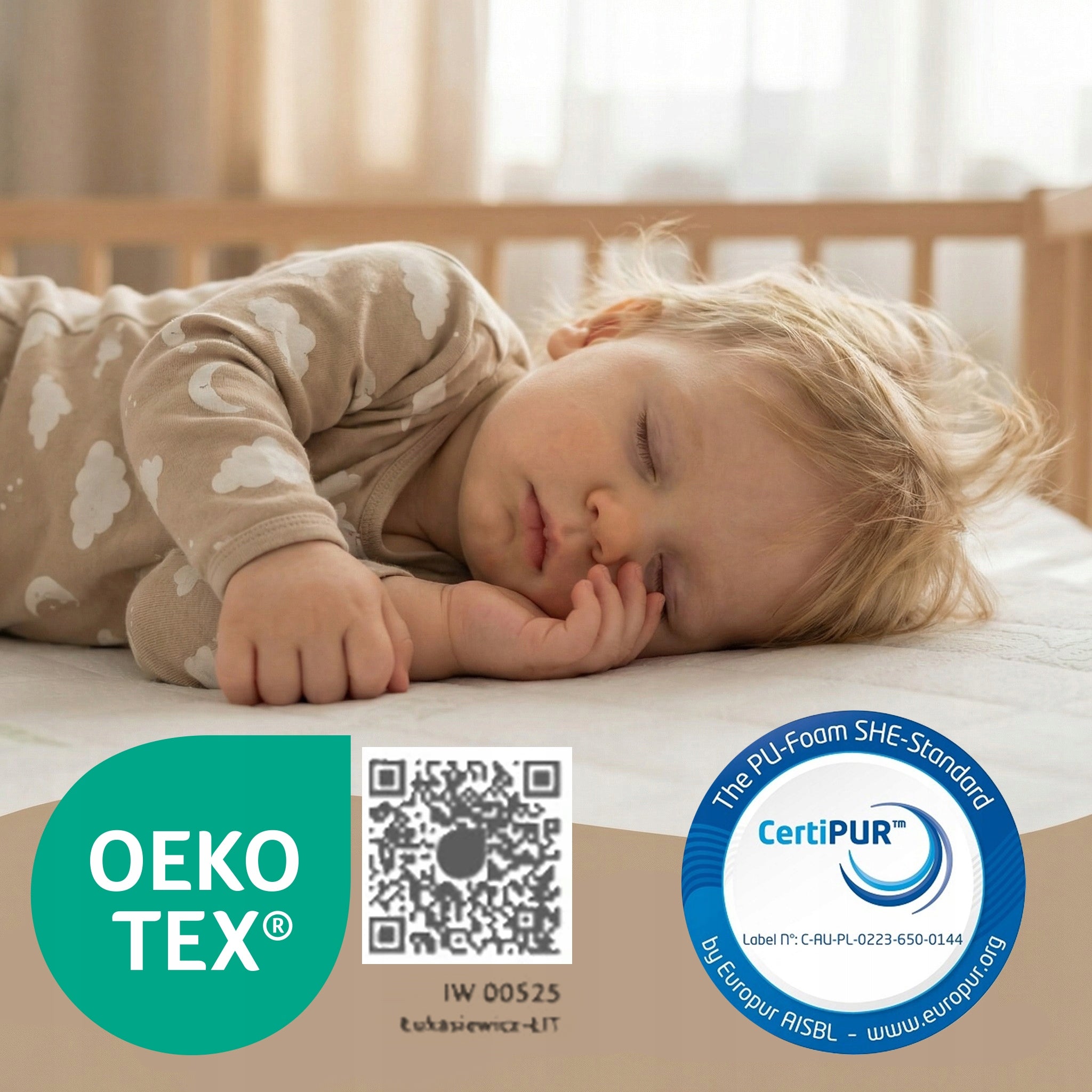 Mattress 120x60x10 for crib Foam H3 Oeko-Tex removable cover Packaging status original