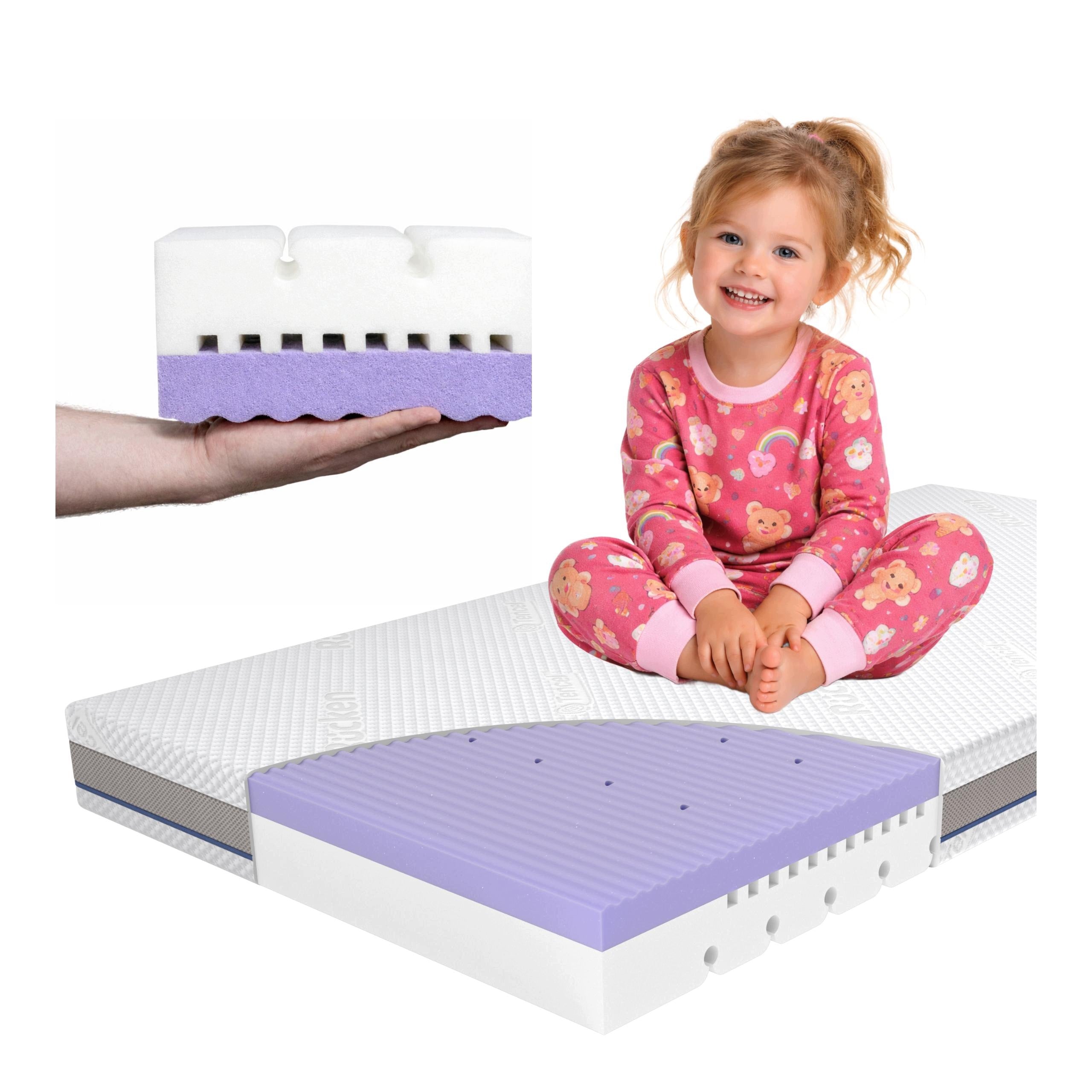 Mattress 160x80 for a Children's Bed, Antibacterial Foam H2 / H3 Medical