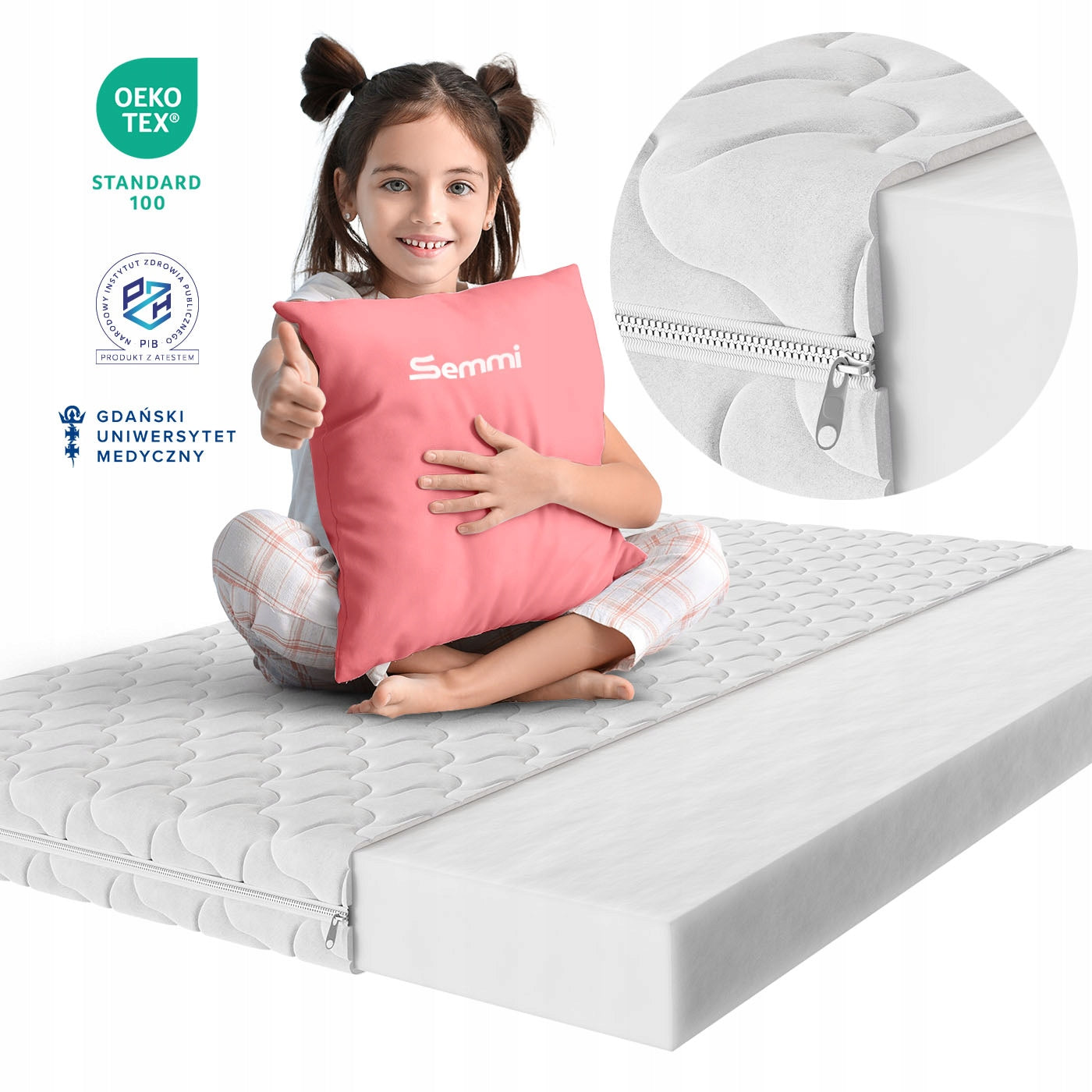 Mattress 190x80 Children's Foam 12cm H3 Baby Packaging status original