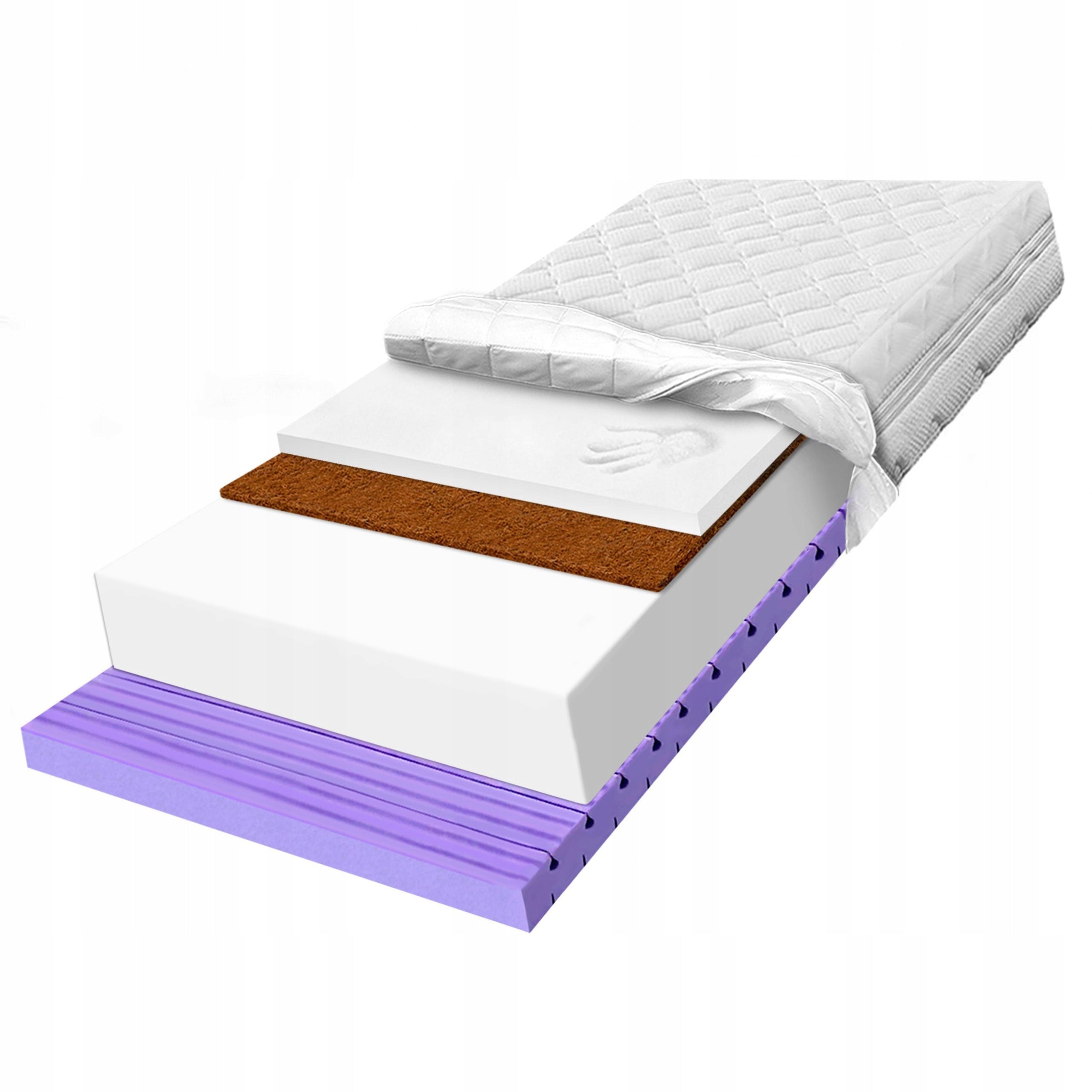 Mattress 90x140 made of children's foam H2 shape memory with coconut 7 zones 15cm