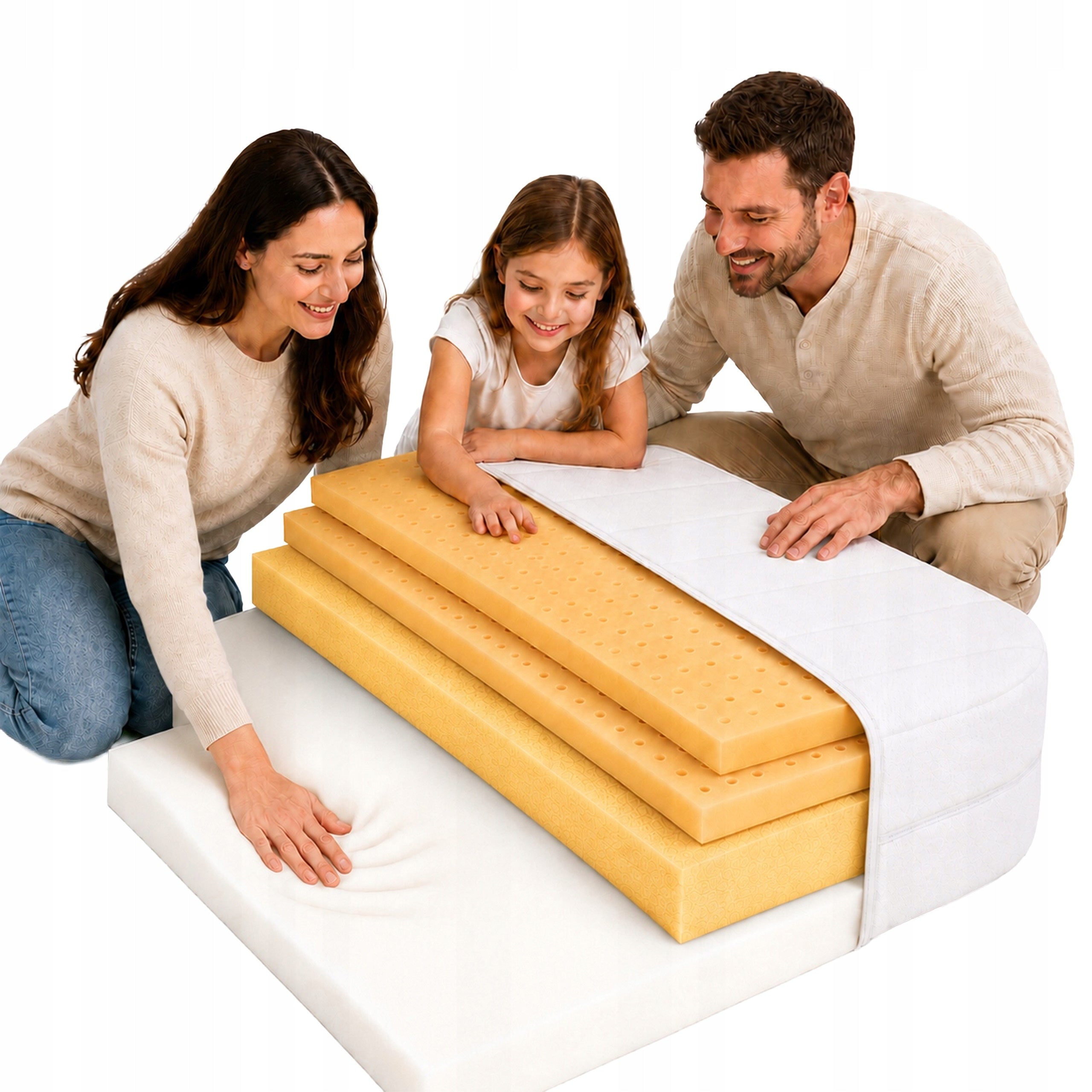 Mattress 90x190 foam latex with visco memory H2/H3 19cm for children durable