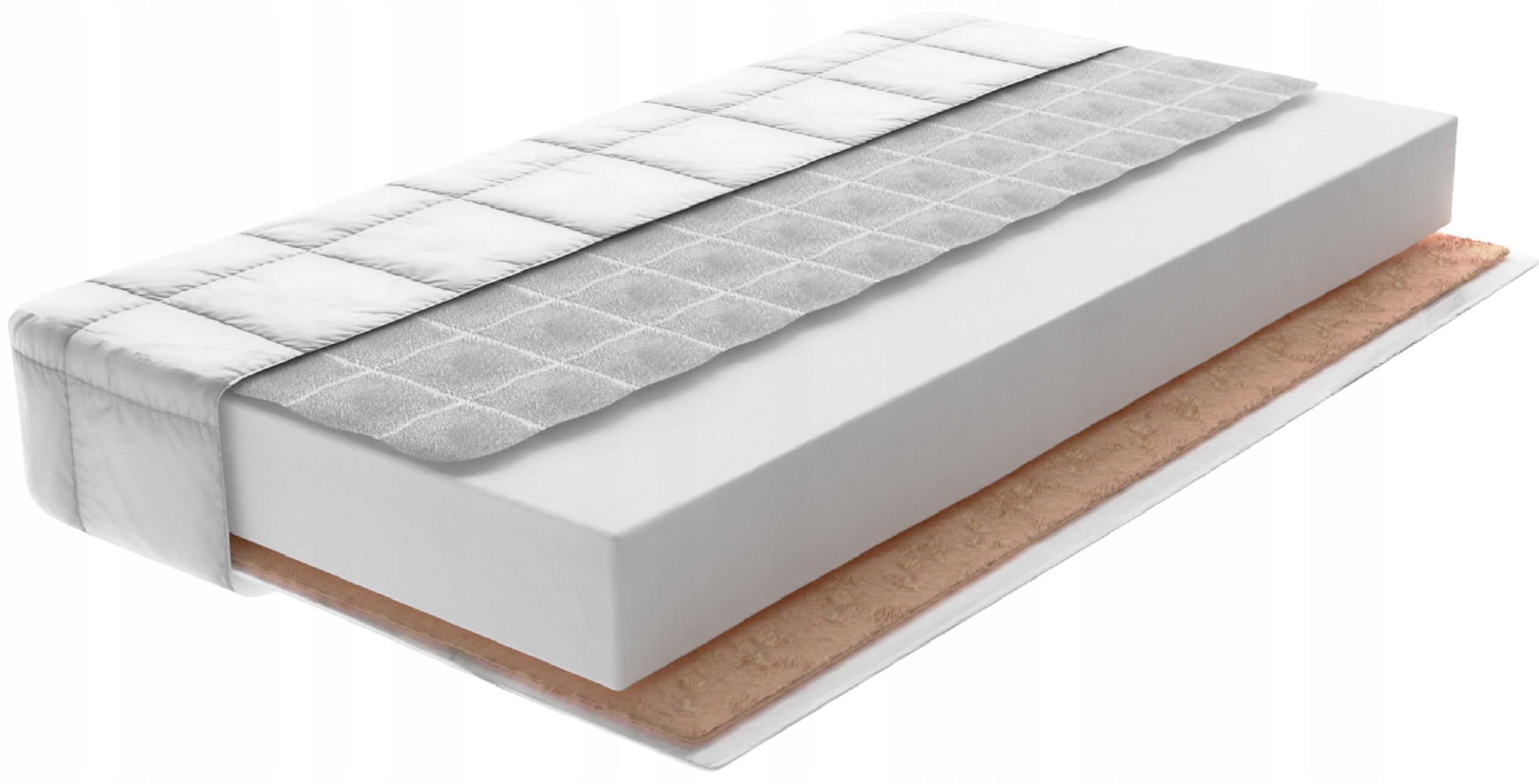 Mattress GRYKA FOAM COCONUT 120x60 with a thickness of 8 cm + quilted cover