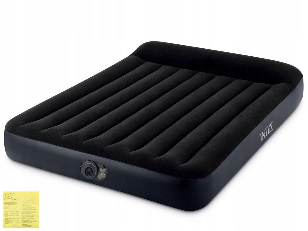 Mattress Inflatable Double Bed INTEX with Pump 230V Velour Packaging status original