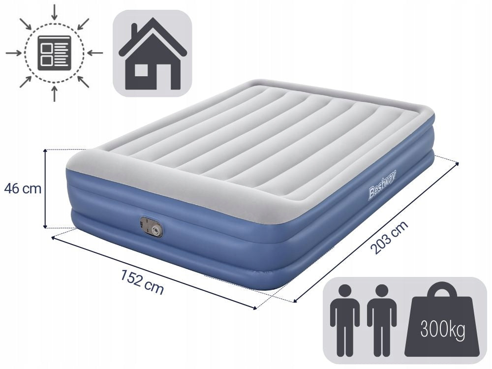 Mattress Inflatable Double Bed with Pump 230V Bestway 67630 MODEL 2025 Color blue