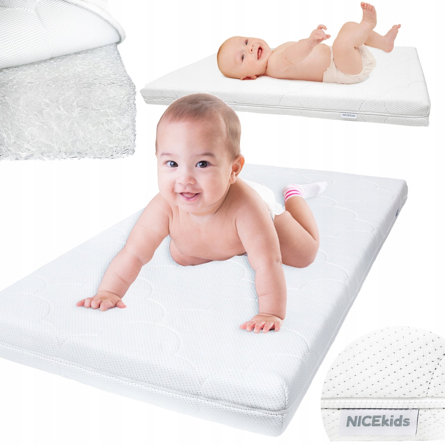 Mattress NICEKIDS 120x60 4D BREATHABLE PREMIUM Mattress for Cot 120x60
