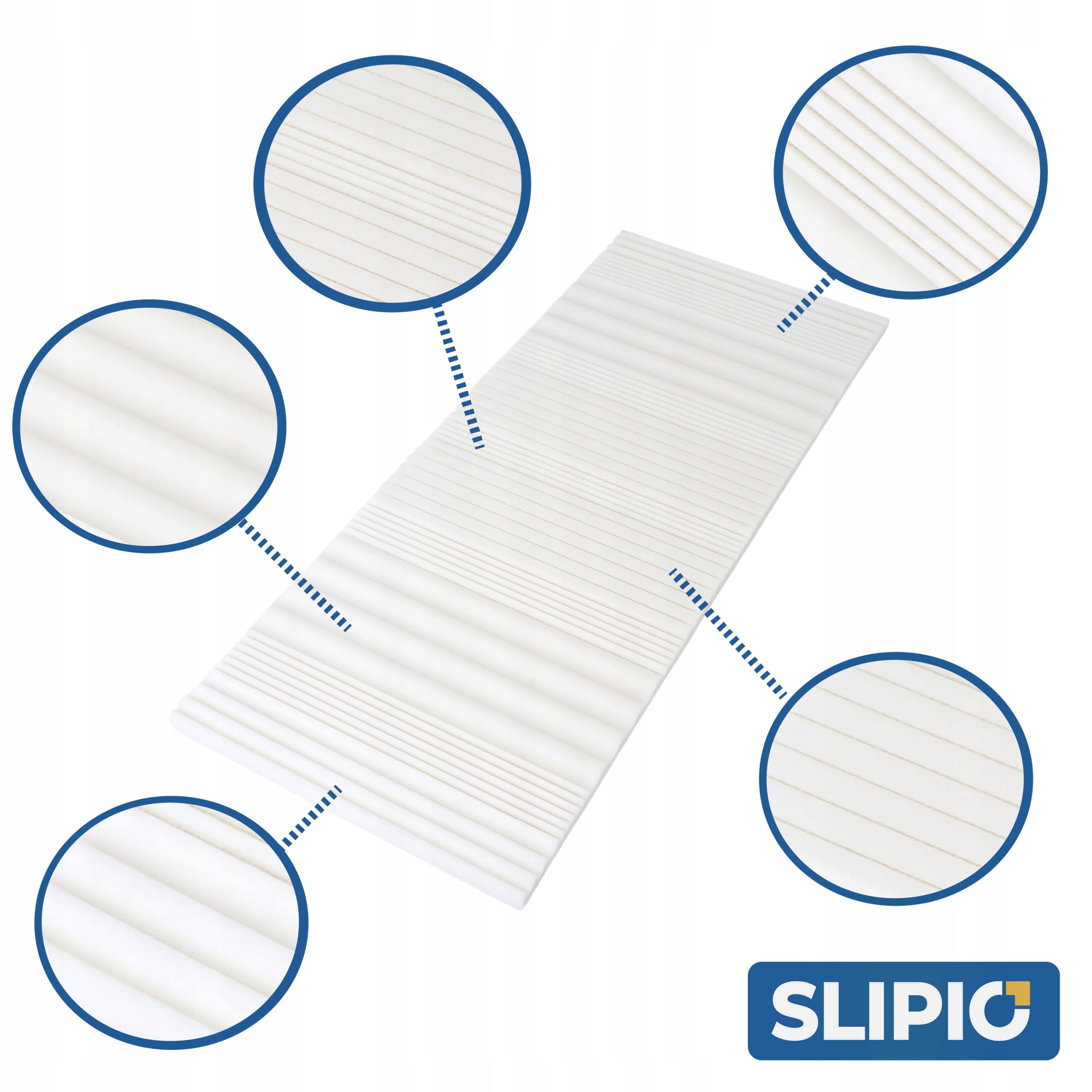 Mattress Surface Massage 5 ZONES ERGO+ 90x200x6cm Topper Foam Firmness of the mattress H3