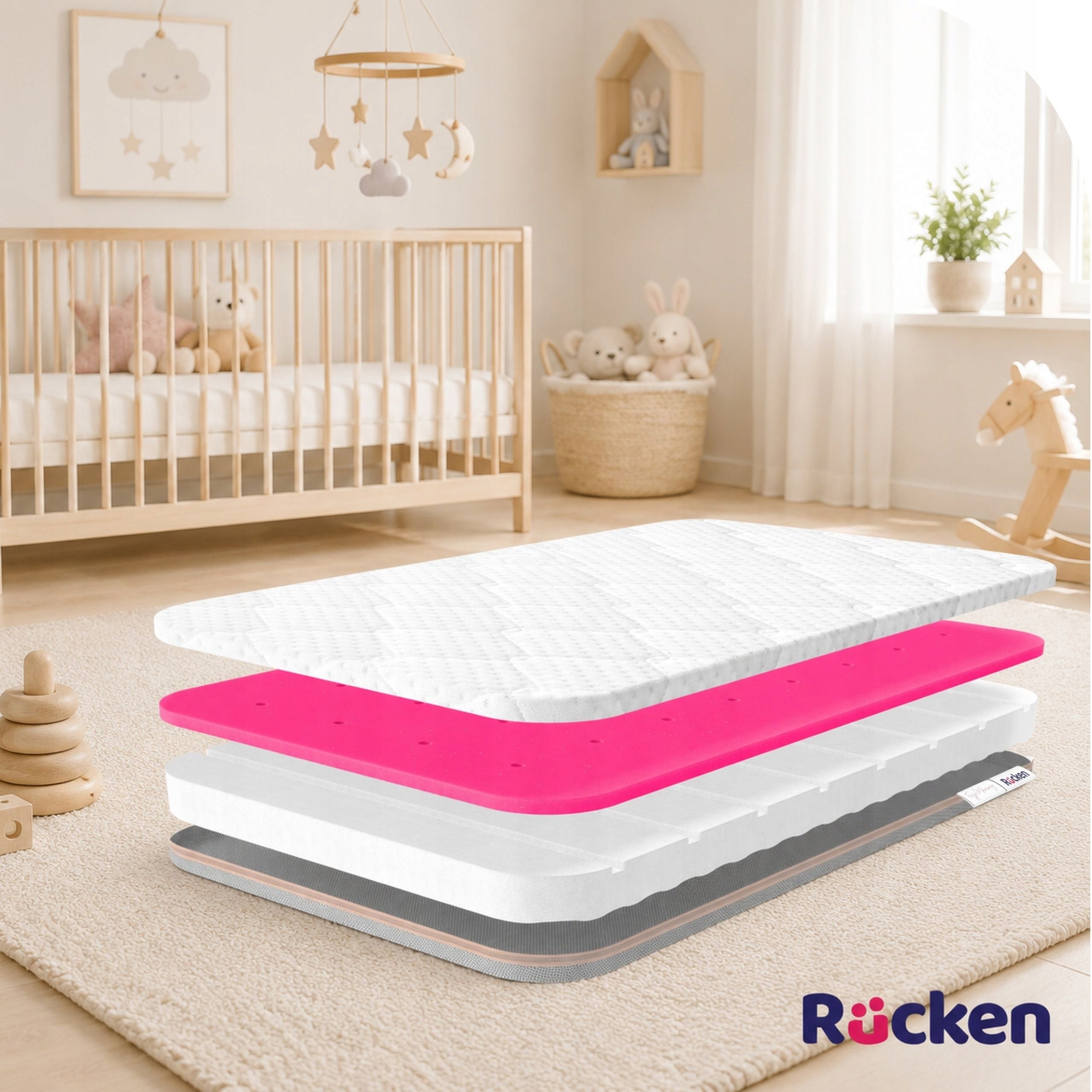 Mattress fits Chicco Next2Me 82x50 FizjoMommy Mattress for extra bed 82x50 Medical device no