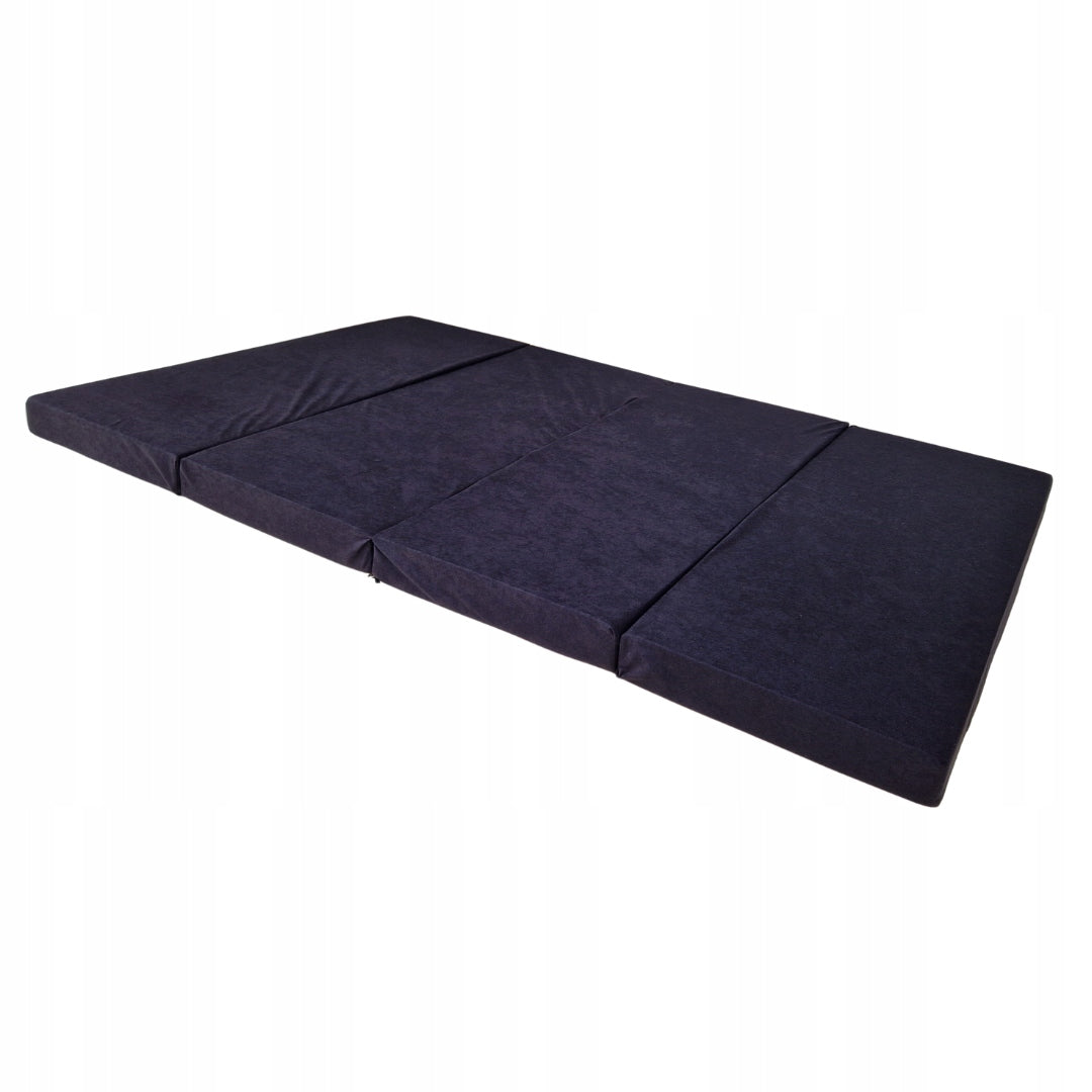 Mattress folding bed extra bed 200 x 140 x 8 cm - Black 0001 Color black