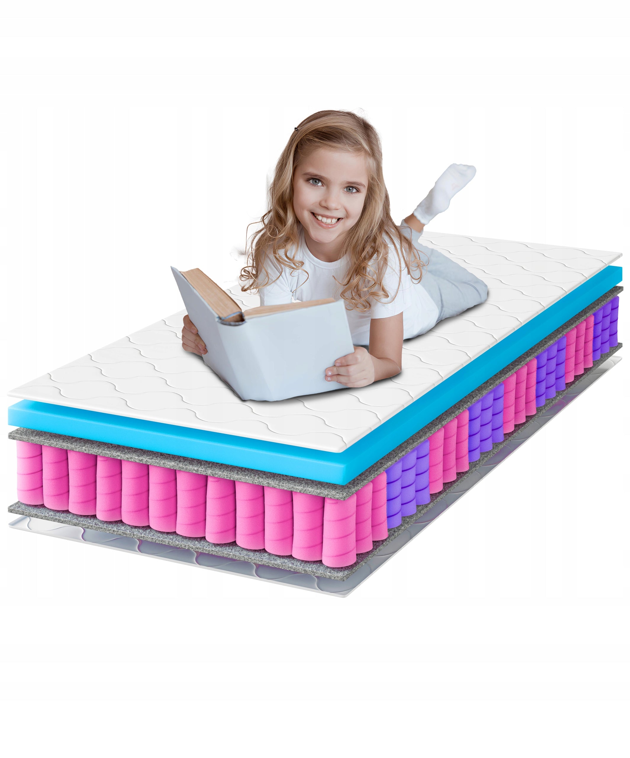 Mattress for children pocket 90x200 14cm Boris Kids children's room